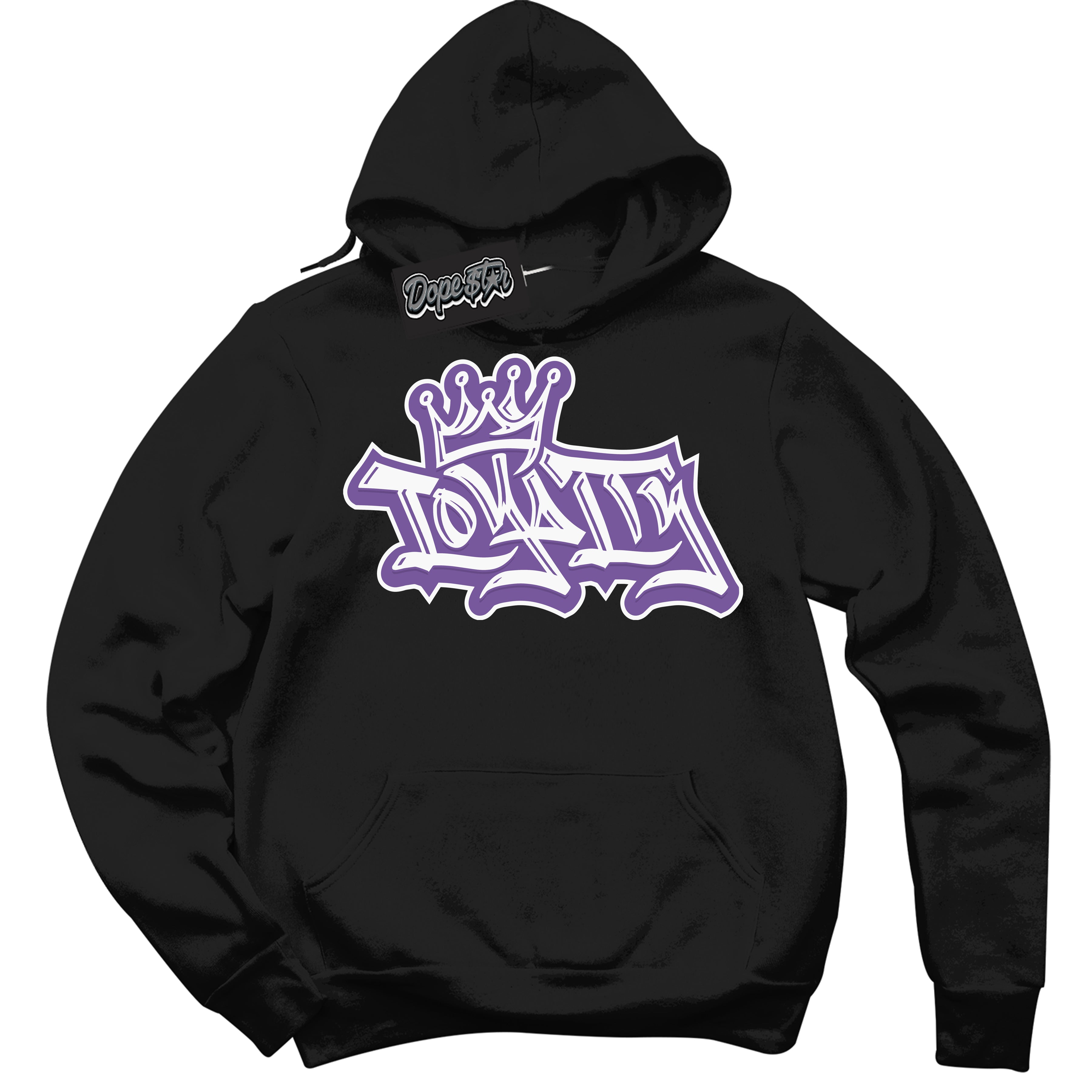 Cool Black Hoodie with “Loyalty Crown” design that Perfectly Matches Next Nature Black Raspberry.