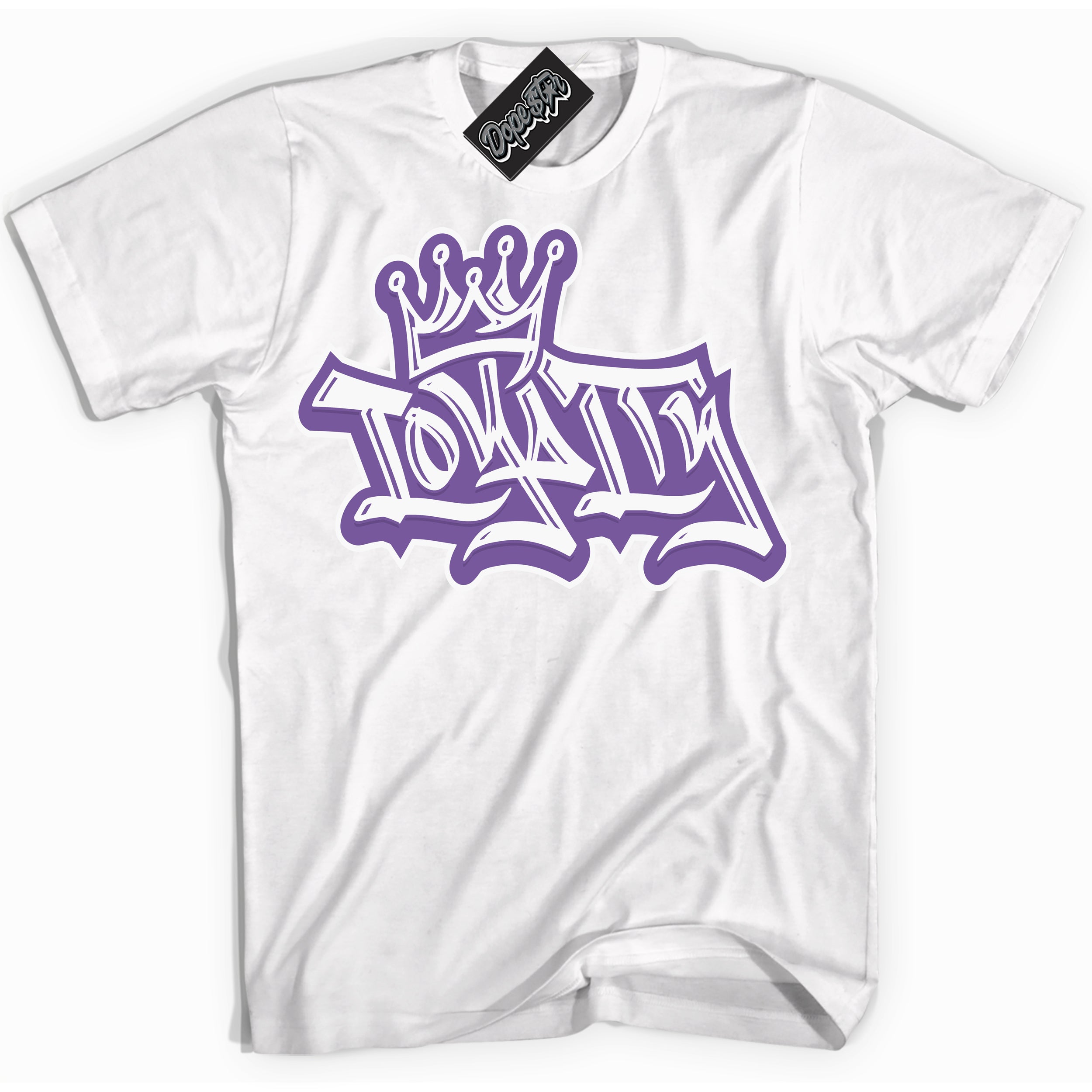 Cool White Shirt with “Loyalty Crown” design that perfectly matches Next Nature Black Raspberry.