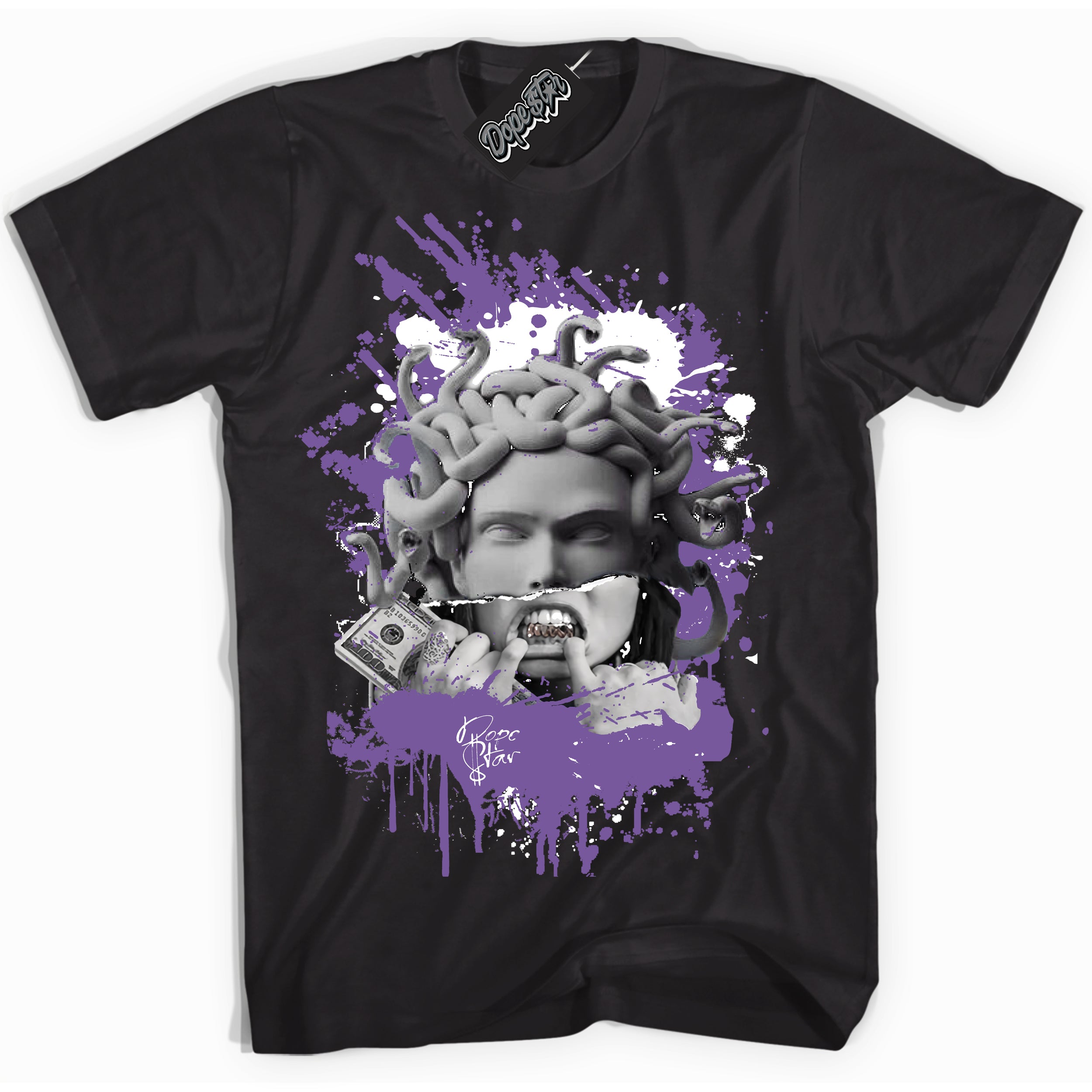 Cool Black Shirt with “Medusa” design that perfectly matches Next Nature Black Raspberry.