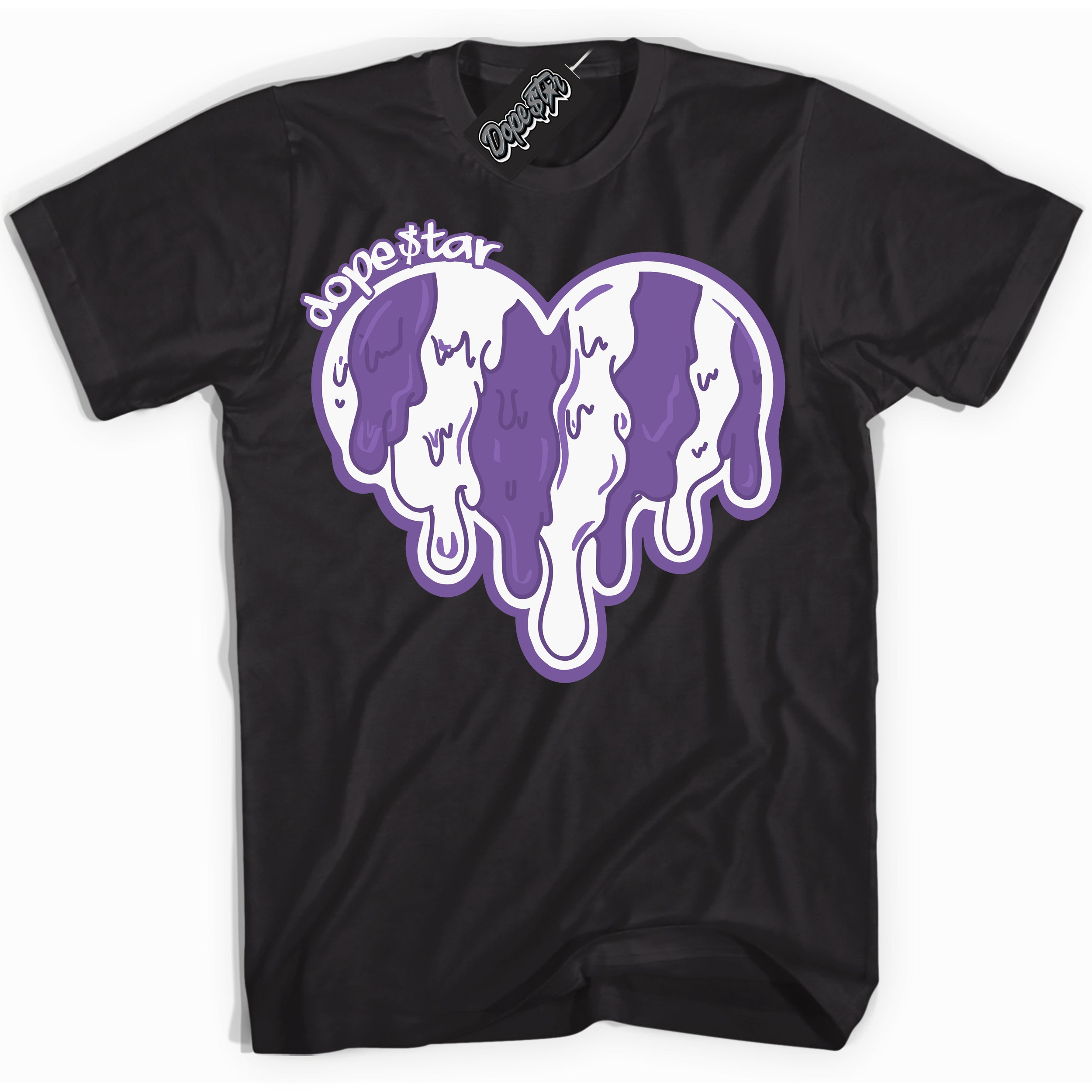 Cool Black Shirt with “Melting Heart” design that perfectly matches Next Nature Black Raspberry.