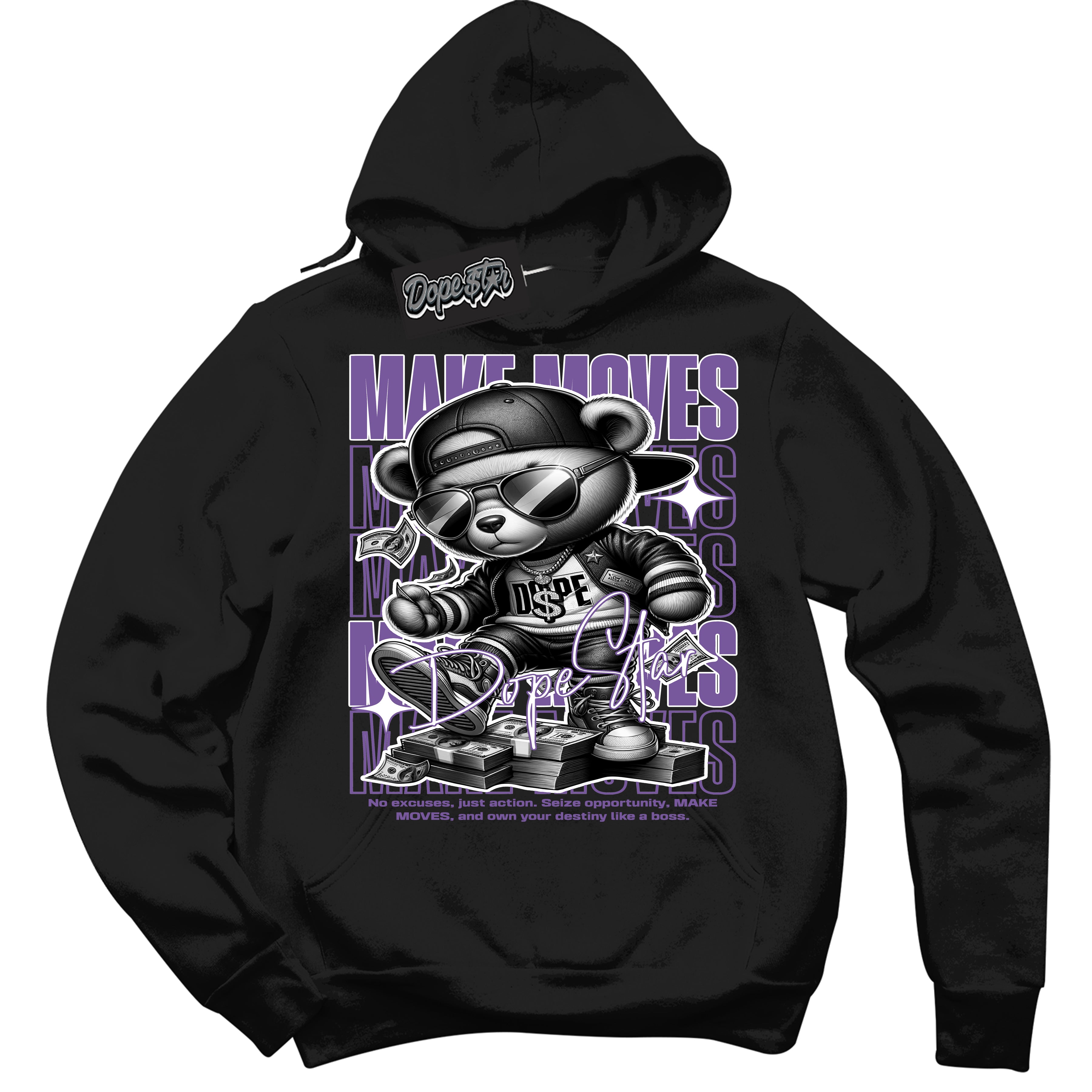 Cool Black Hoodie with “Make Moves” design that Perfectly Matches Next Nature Black Raspberry.