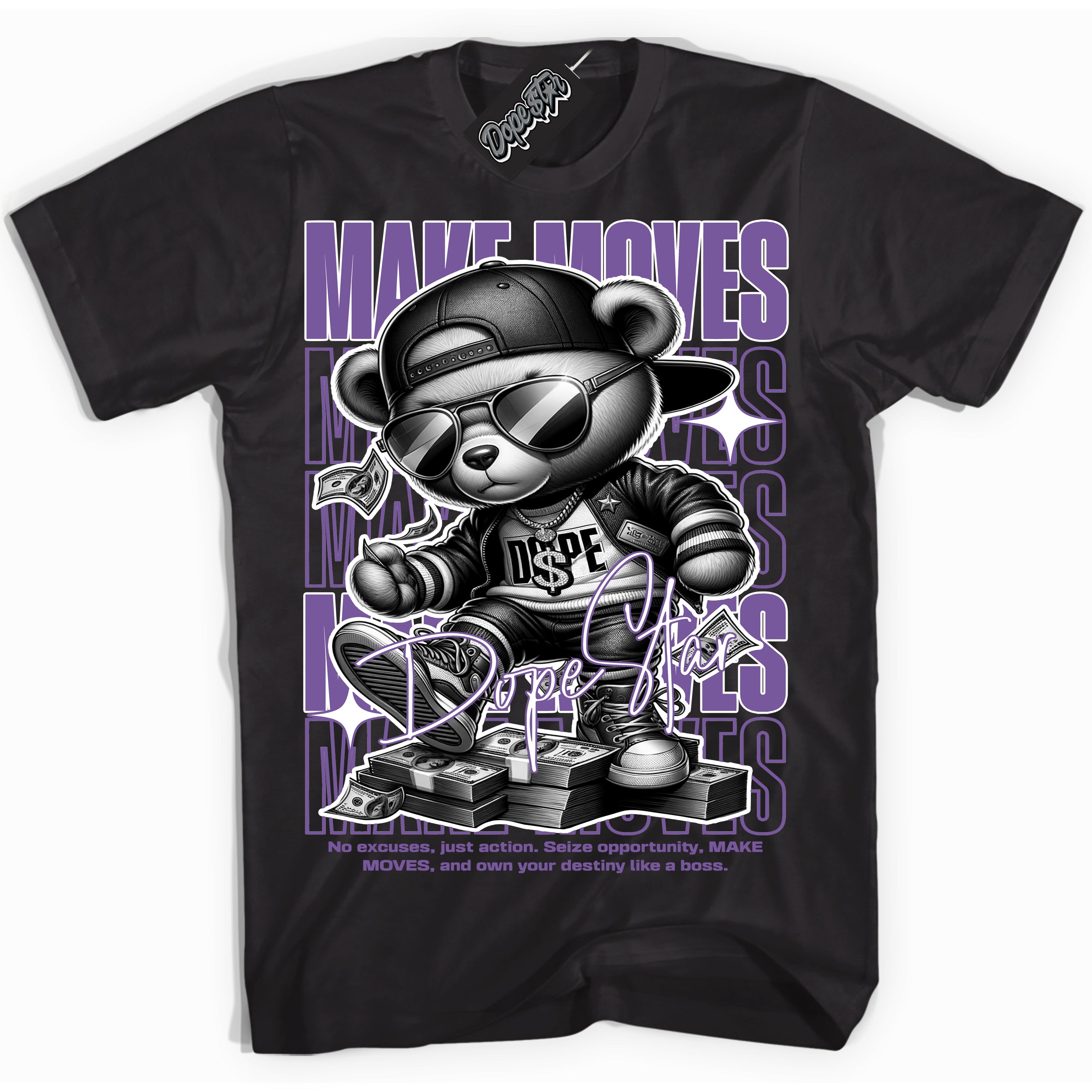 Cool Black Shirt with “Make Moves” design that perfectly matches Next Nature Black Raspberry.