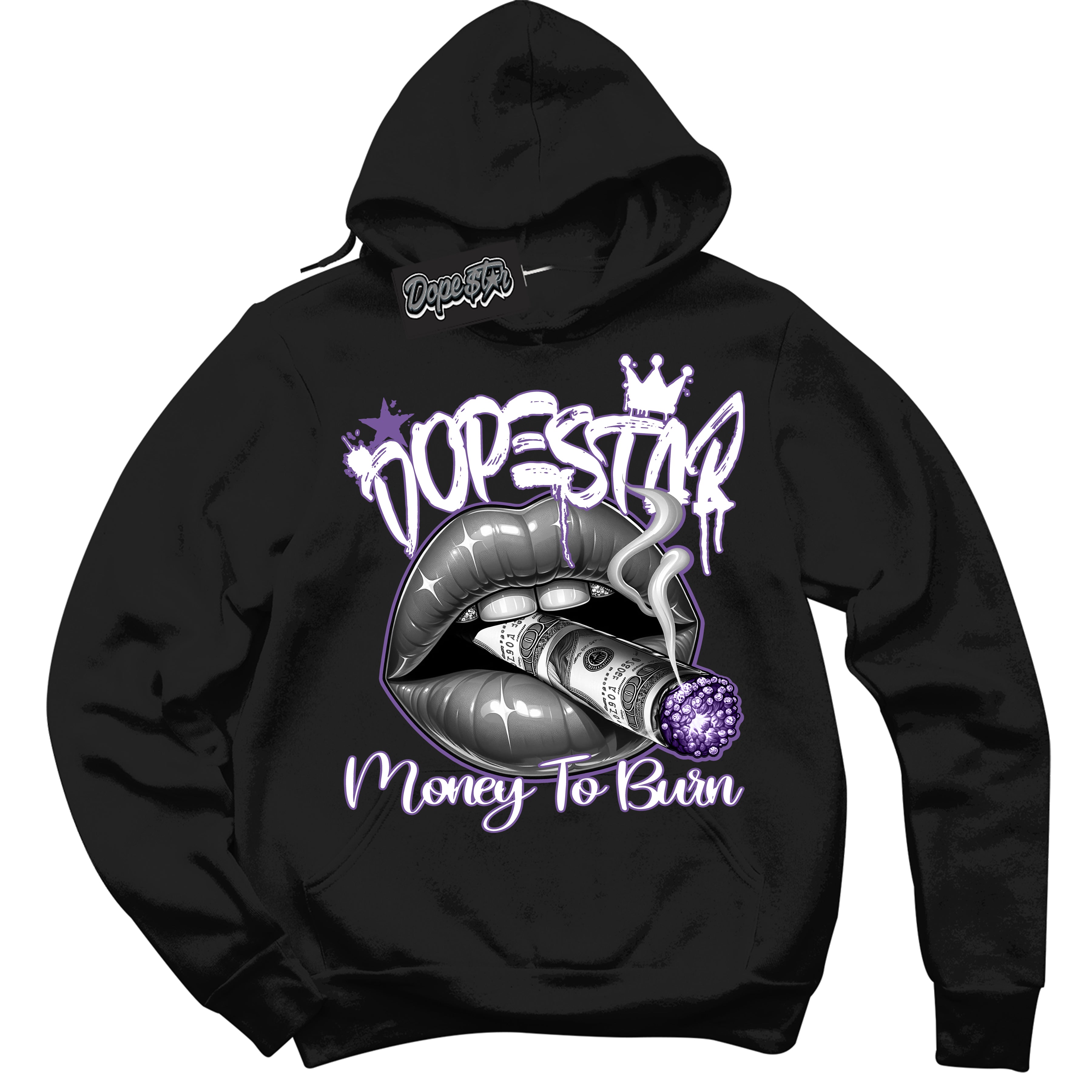 Cool Black Hoodie with “Money To Burn” design that Perfectly Matches Next Nature Black Raspberry.