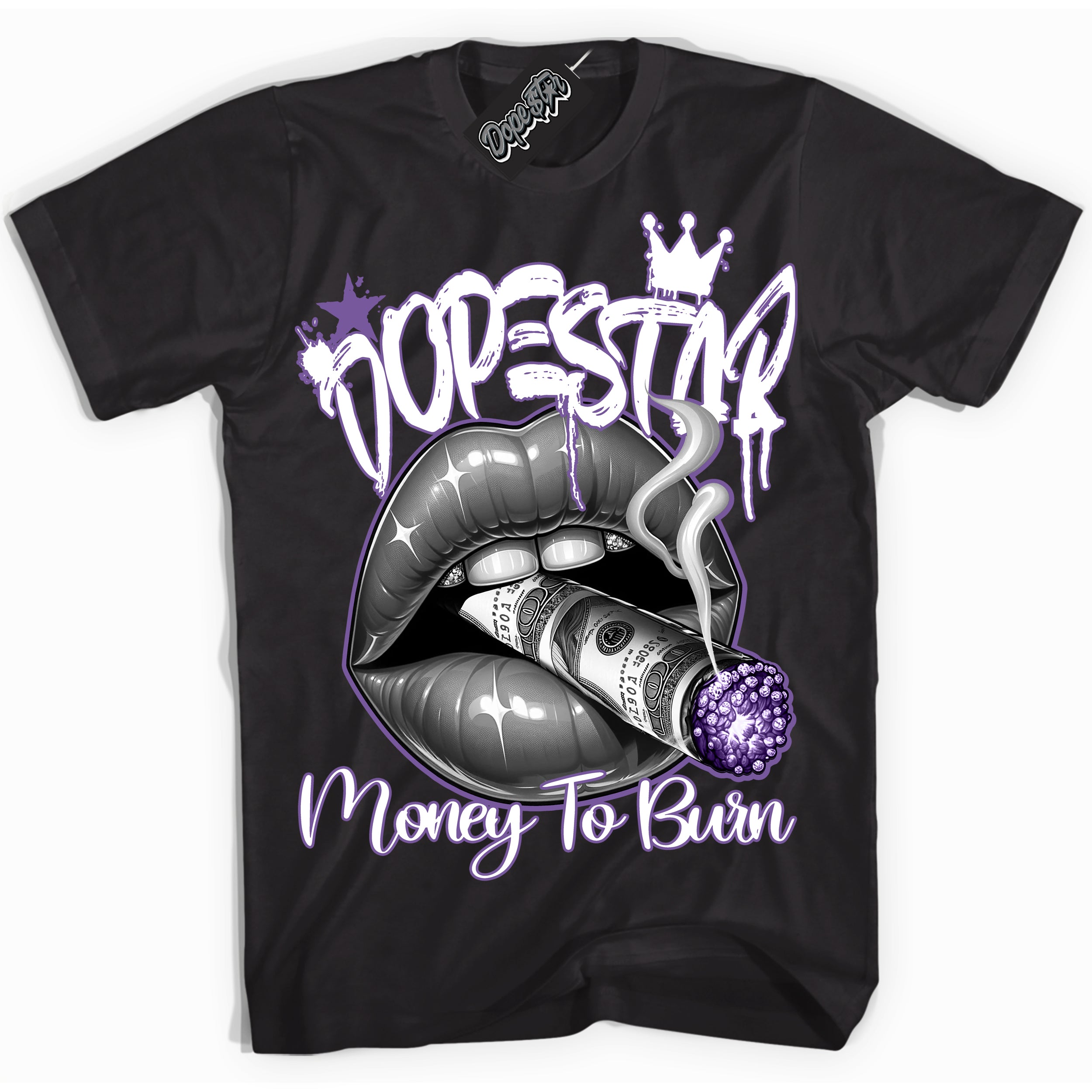 Cool Black Shirt with “Money To Burn” design that perfectly matches Next Nature Black Raspberry.