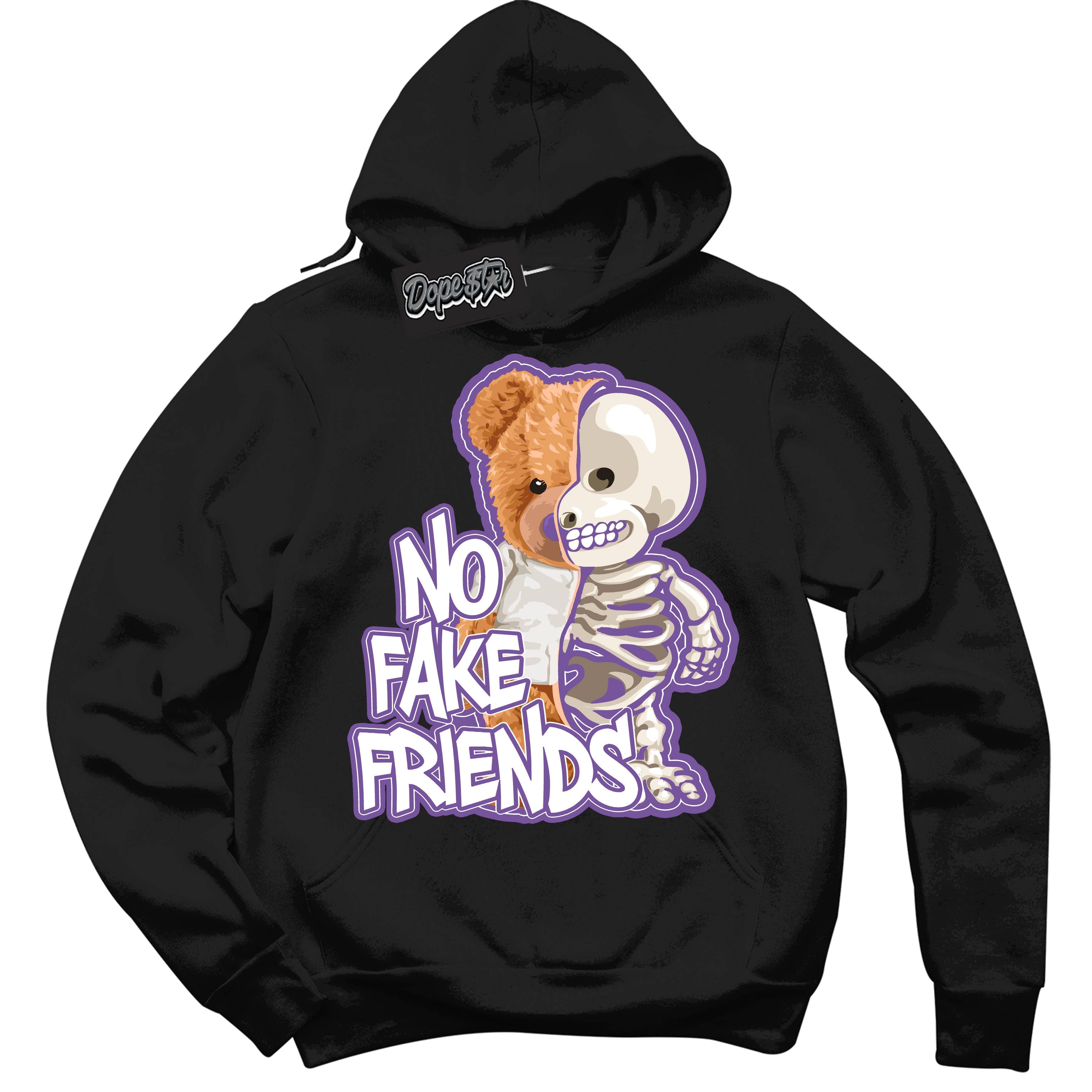 Cool Black Hoodie with “No Fake Friends” design that Perfectly Matches Next Nature Black Raspberry.