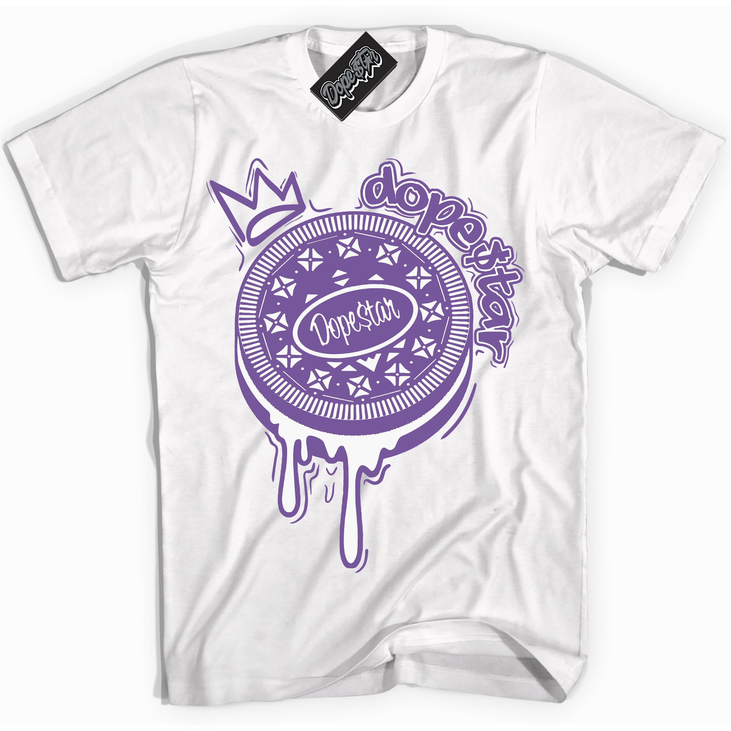 Cool White Shirt with “Oreo DS” design that perfectly matches Next Nature Black Raspberry.