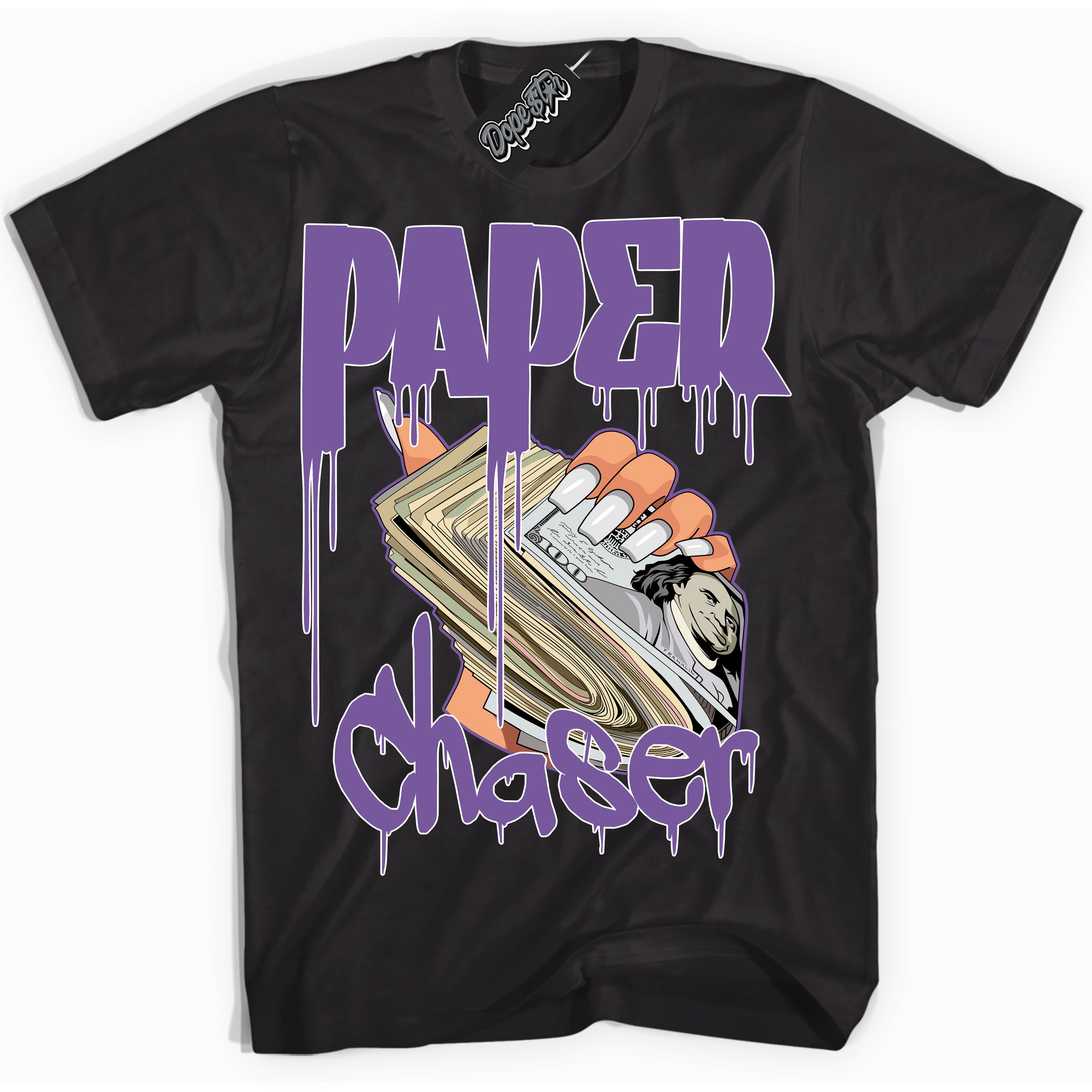 Cool Black Shirt with “Paper Chaser” design that perfectly matches Next Nature Black Raspberry.