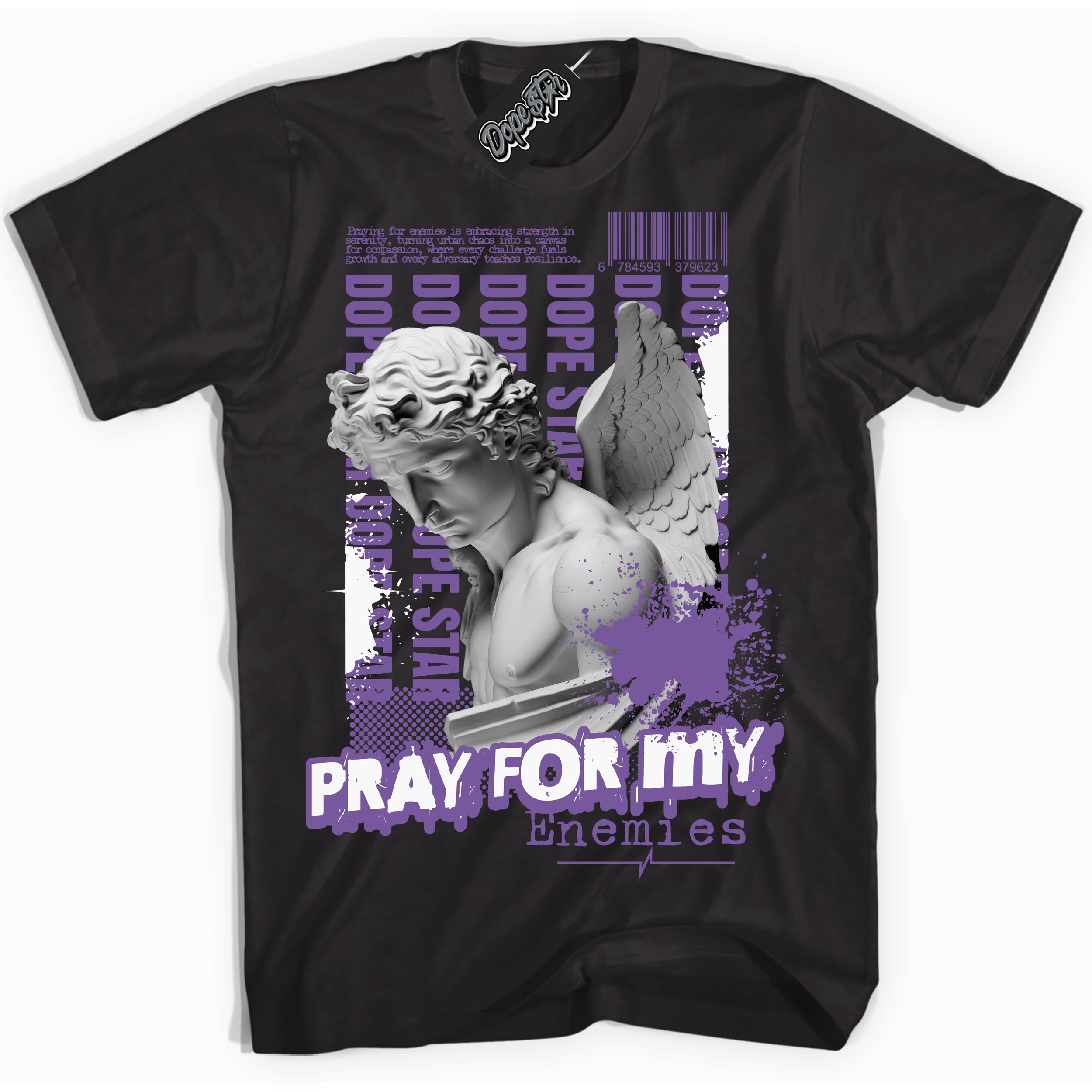 Cool Black Shirt with “Pray Enemies” design that perfectly matches Next Nature Black Raspberry.