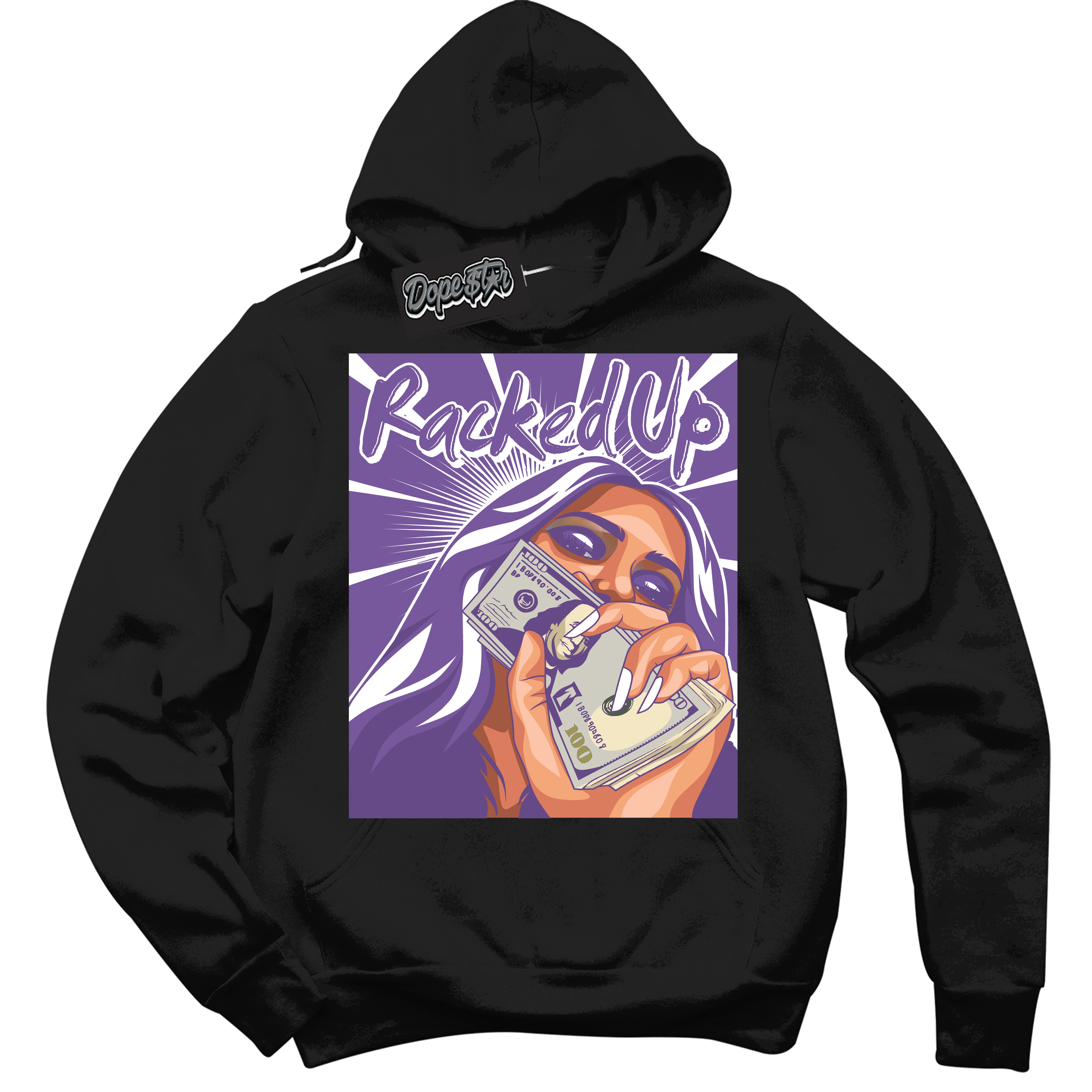 Cool Black Hoodie with “Racked Up” design that Perfectly Matches Next Nature Black Raspberry.