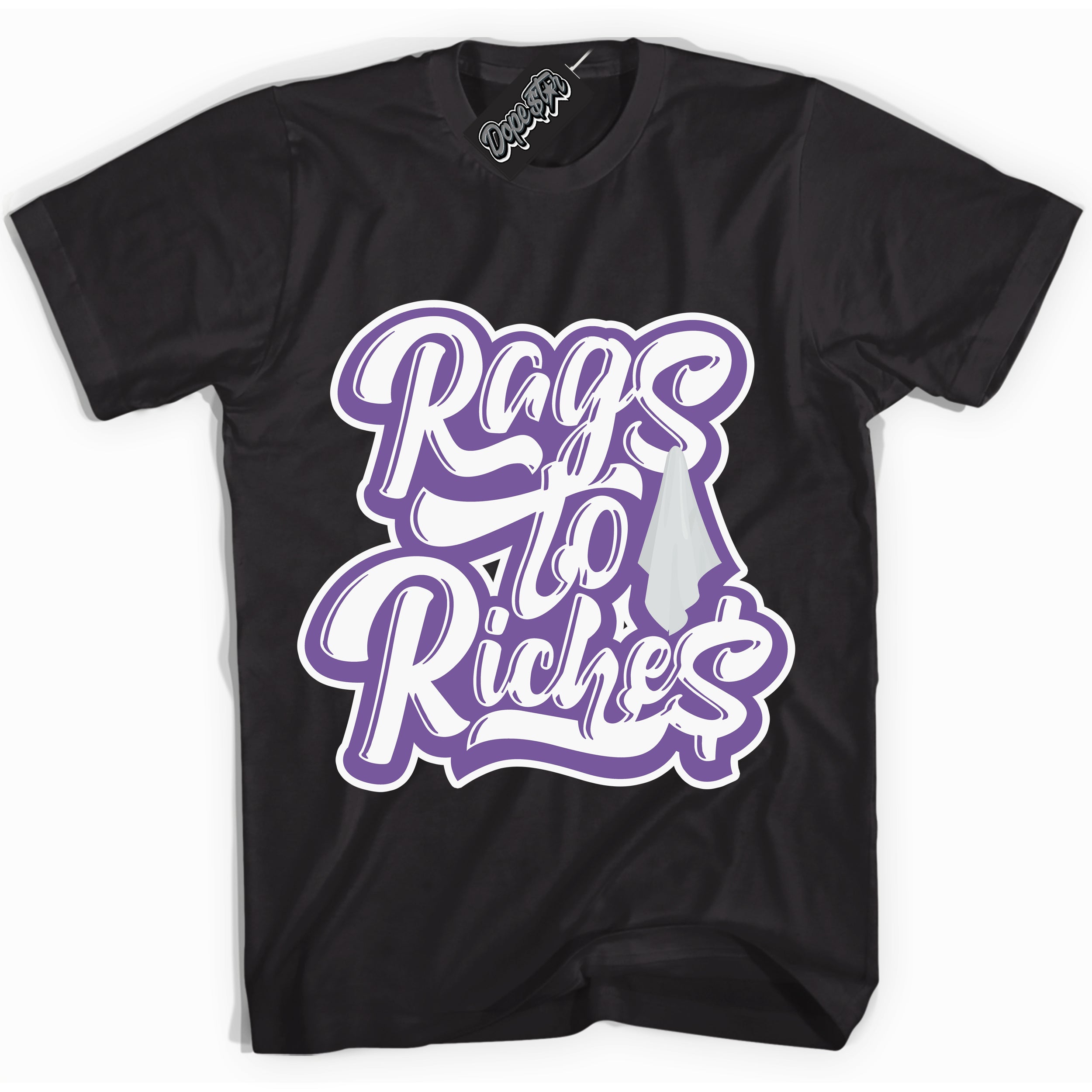 Cool Black Shirt with “Rags To Riches” design that perfectly matches Next Nature Black Raspberry.