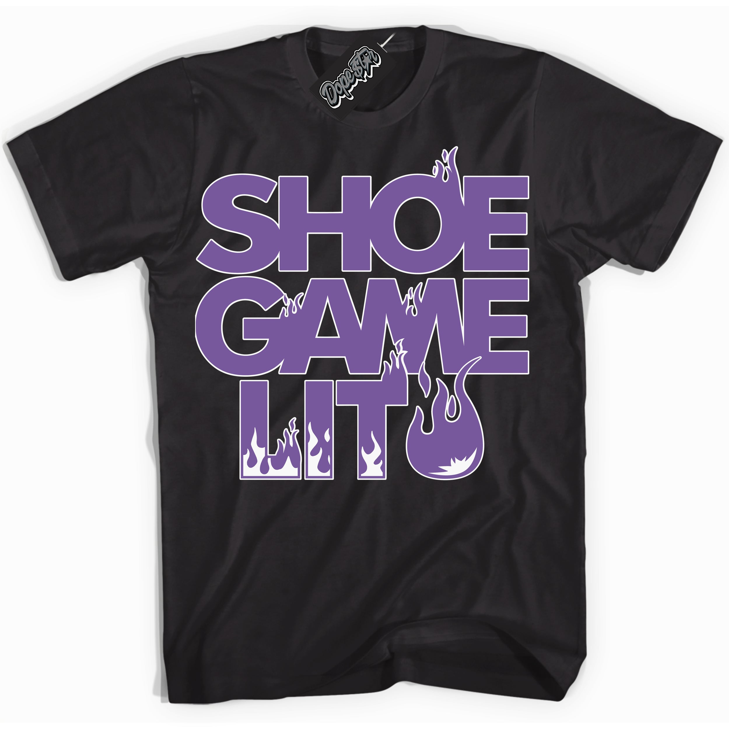 Cool Black Shirt with “Shoe Game Lit” design that perfectly matches Next Nature Black Raspberry.