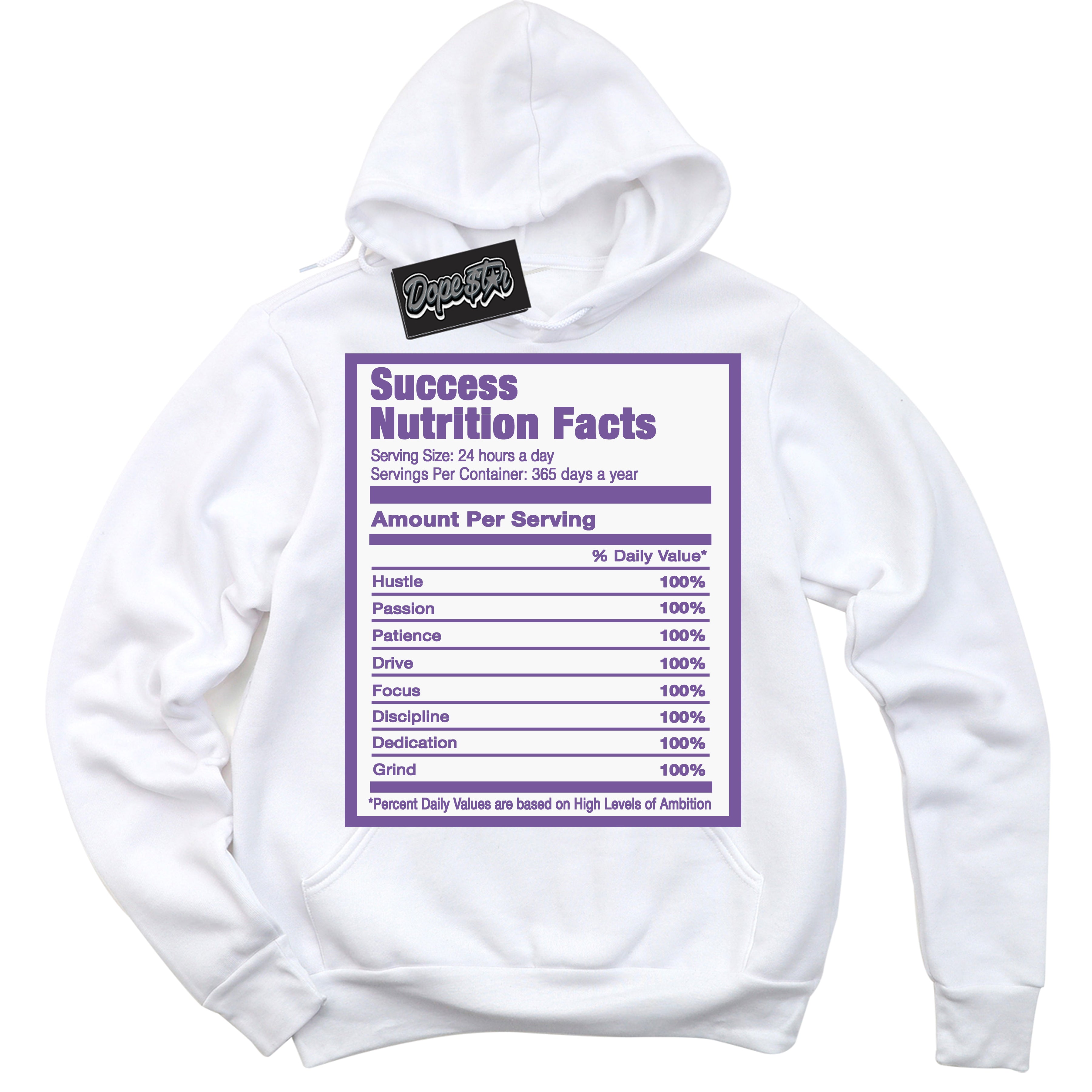 Cool White Hoodie with “Success Nutrition” design that Perfectly Matches Next Nature Black Raspberry.