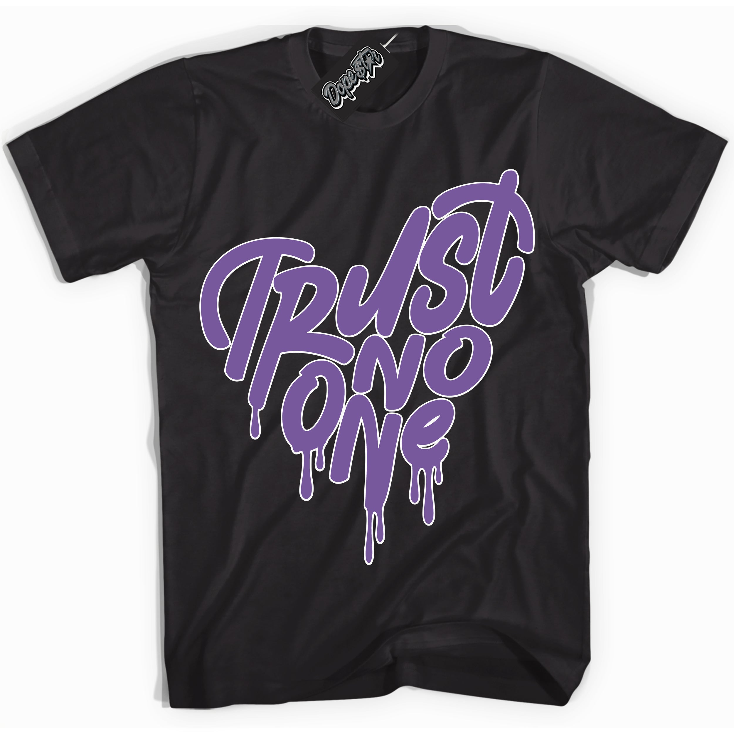 Cool Black Shirt with “Trust No One Heart” design that perfectly matches Next Nature Black Raspberry.