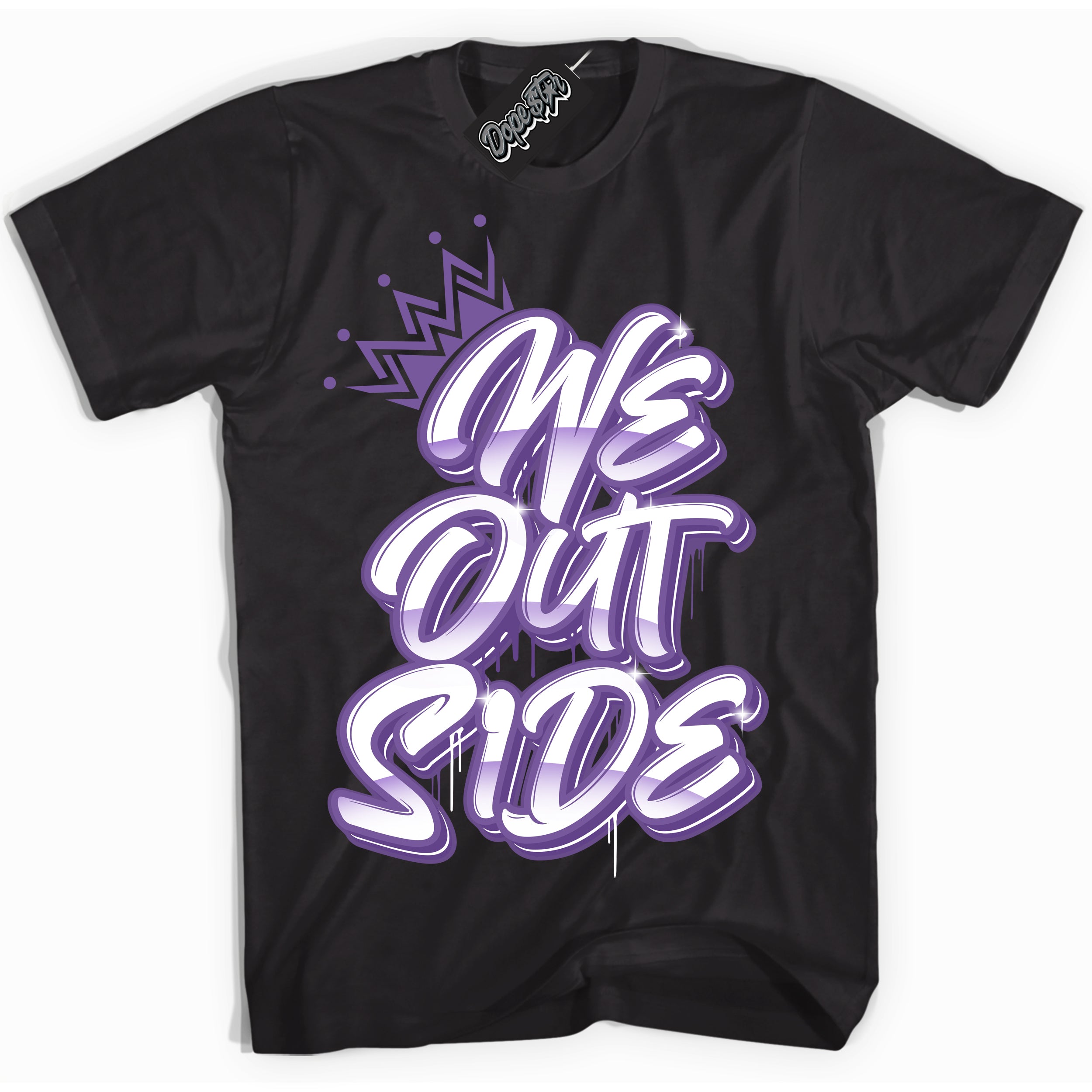 Cool Black Shirt with “We Outside” design that perfectly matches Next Nature Black Raspberry.