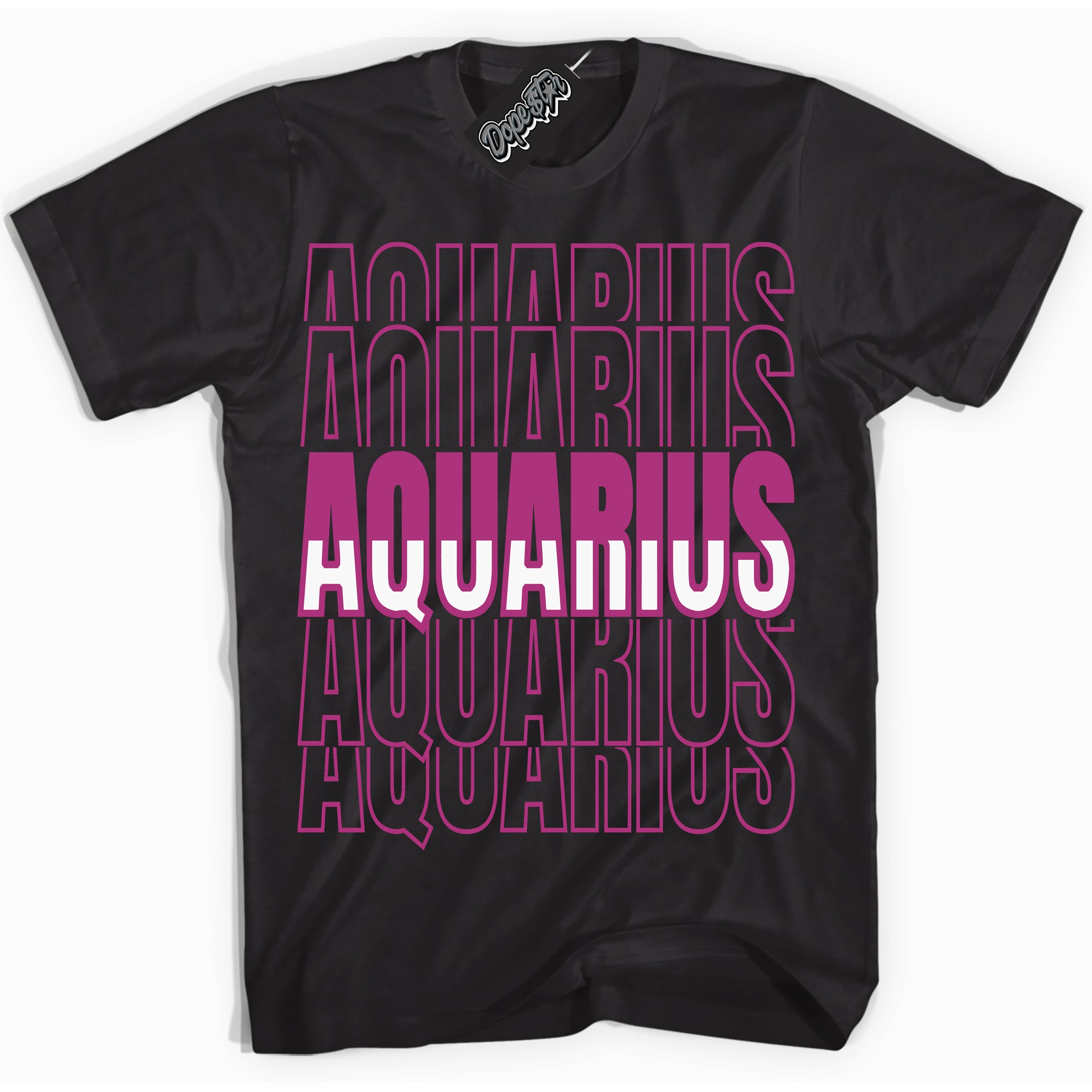 Dunk Low Next Nature Hot Fuchsia 'Aquarius' Shirt – Black Streetwear T-Shirt | Sneaker Matching Tee for Dunk Low Hot Fuchsia | Urban Fashion for Sneakerheads | Men's & Women's Streetwear Outfit by Sneaker Shirts Outlet.