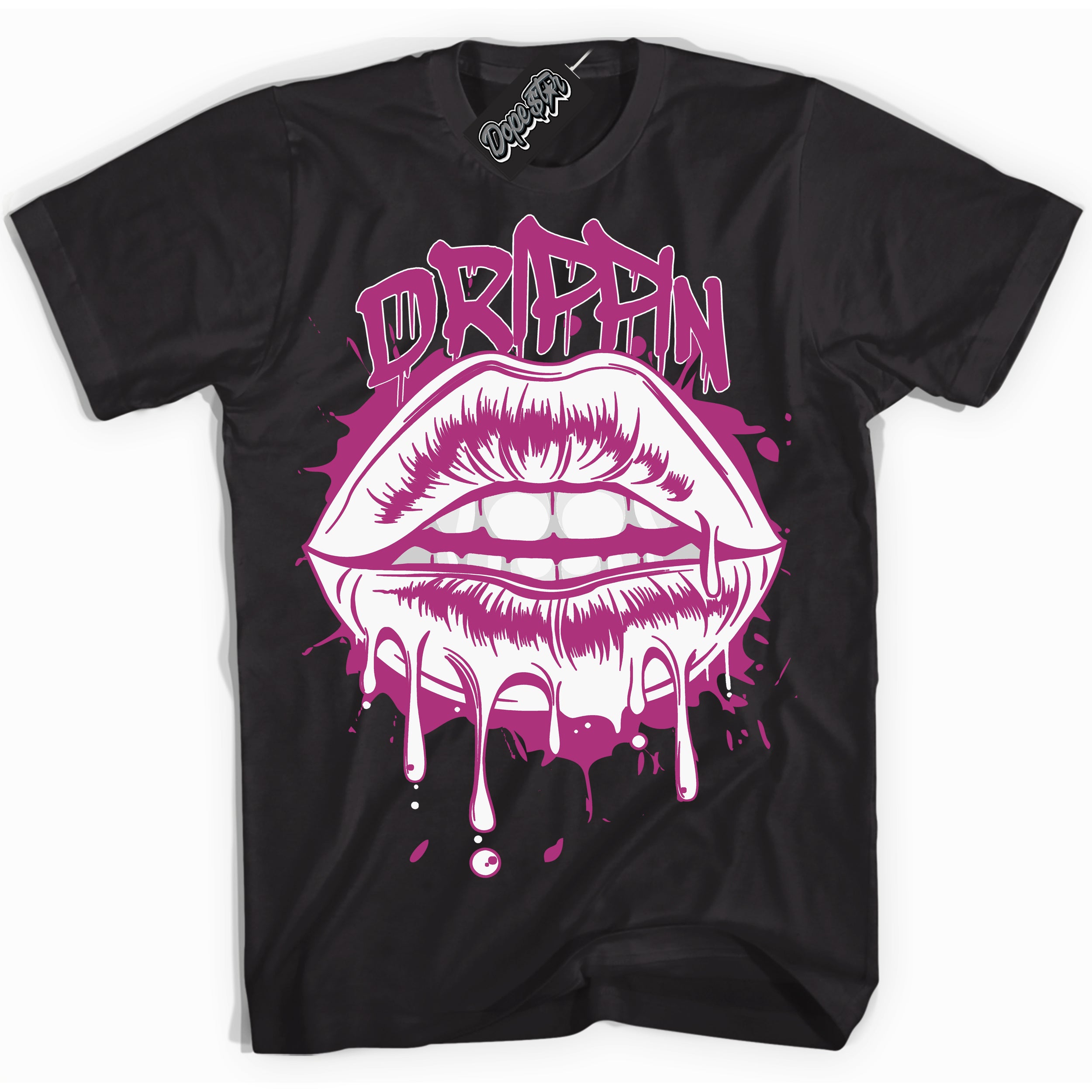 Dunk Low Next Nature Hot Fuchsia 'Drippin' Shirt – Black Streetwear T-Shirt | Sneaker Matching Tee for Dunk Low Hot Fuchsia | Urban Fashion for Sneakerheads | Men's & Women's Streetwear Outfit by Sneaker Shirts Outlet.