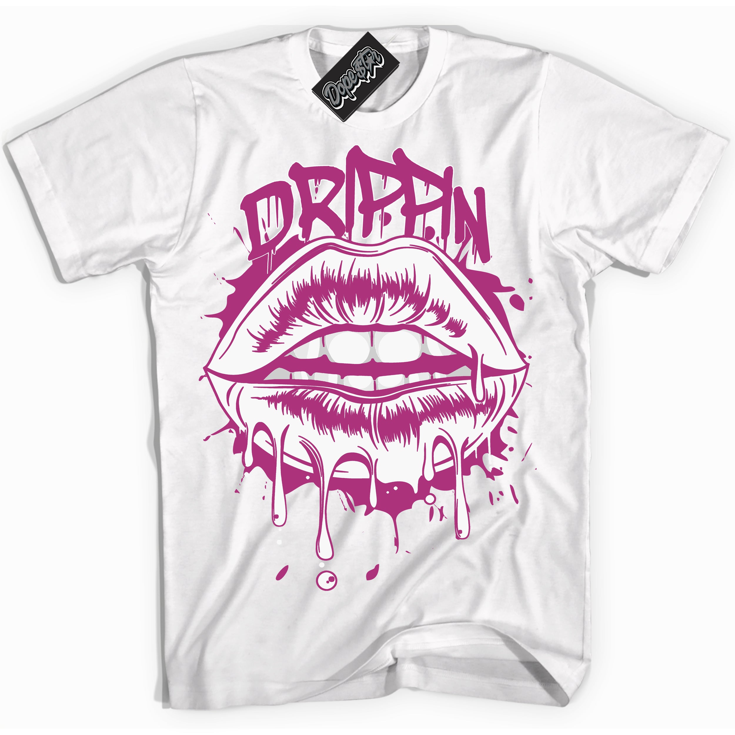 Dunk Low Next Nature Hot Fuchsia 'Drippin' Shirt – White Streetwear T-Shirt | Sneaker Matching Tee for Dunk Low Hot Fuchsia | Urban Fashion for Sneakerheads | Men's & Women's Streetwear Outfit by Sneaker Shirts Outlet.