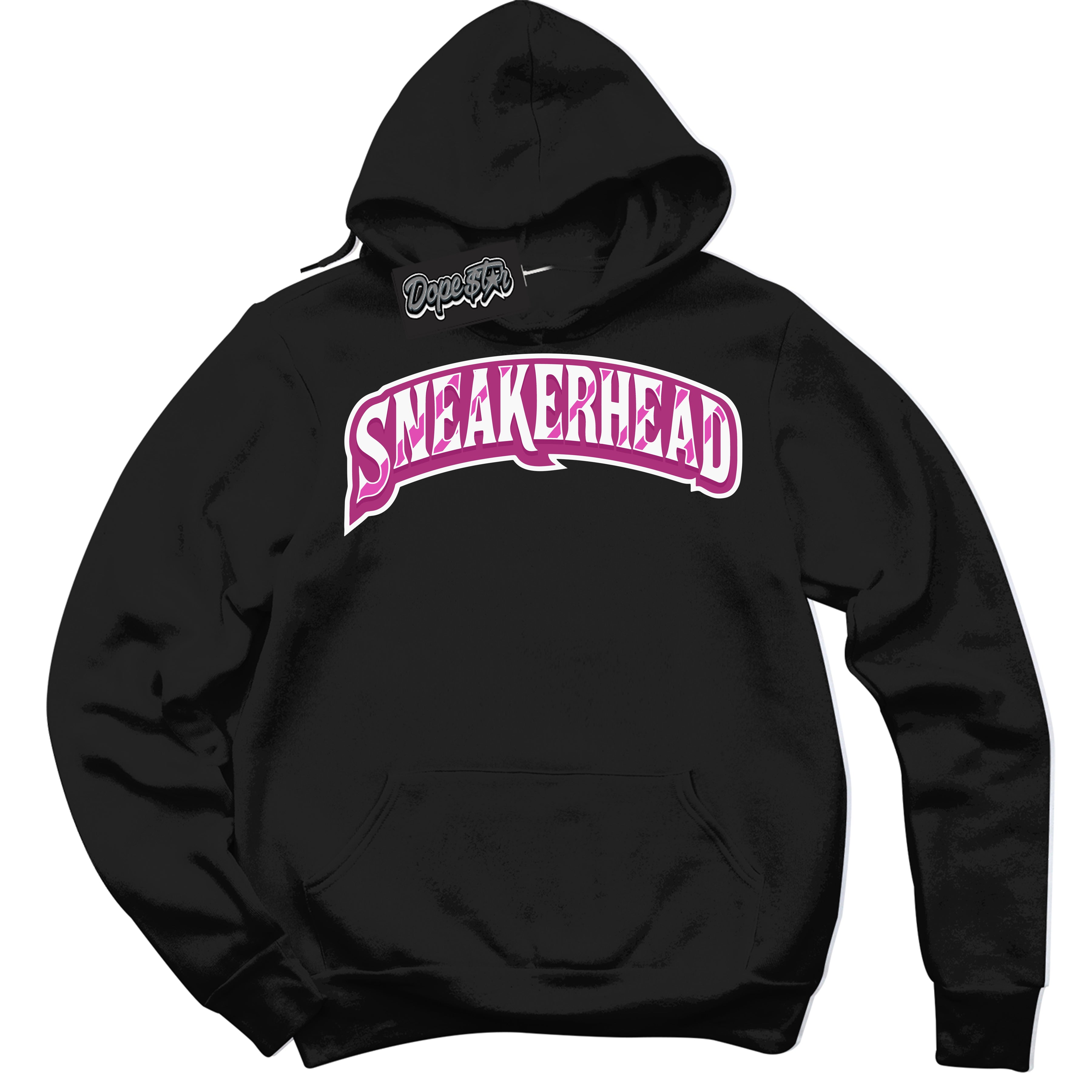 Dunk Low Next Nature Hot Fuchsia Dunk 'Sneakerhead' Hoodie - Black Streetwear Mockup | Sneakerhead Sweatshirt Matching Dunk Low Next Nature Hot Fuchsia Dunk | Sneakerhead Urban Streetwear for Sneaker Matching OOTD | Outfits that pair perfectly with your ND Low Next Nature Hot Fuchsia Dunk | Sneakerhead Fashion Must-Have Apparel for Men and Women.