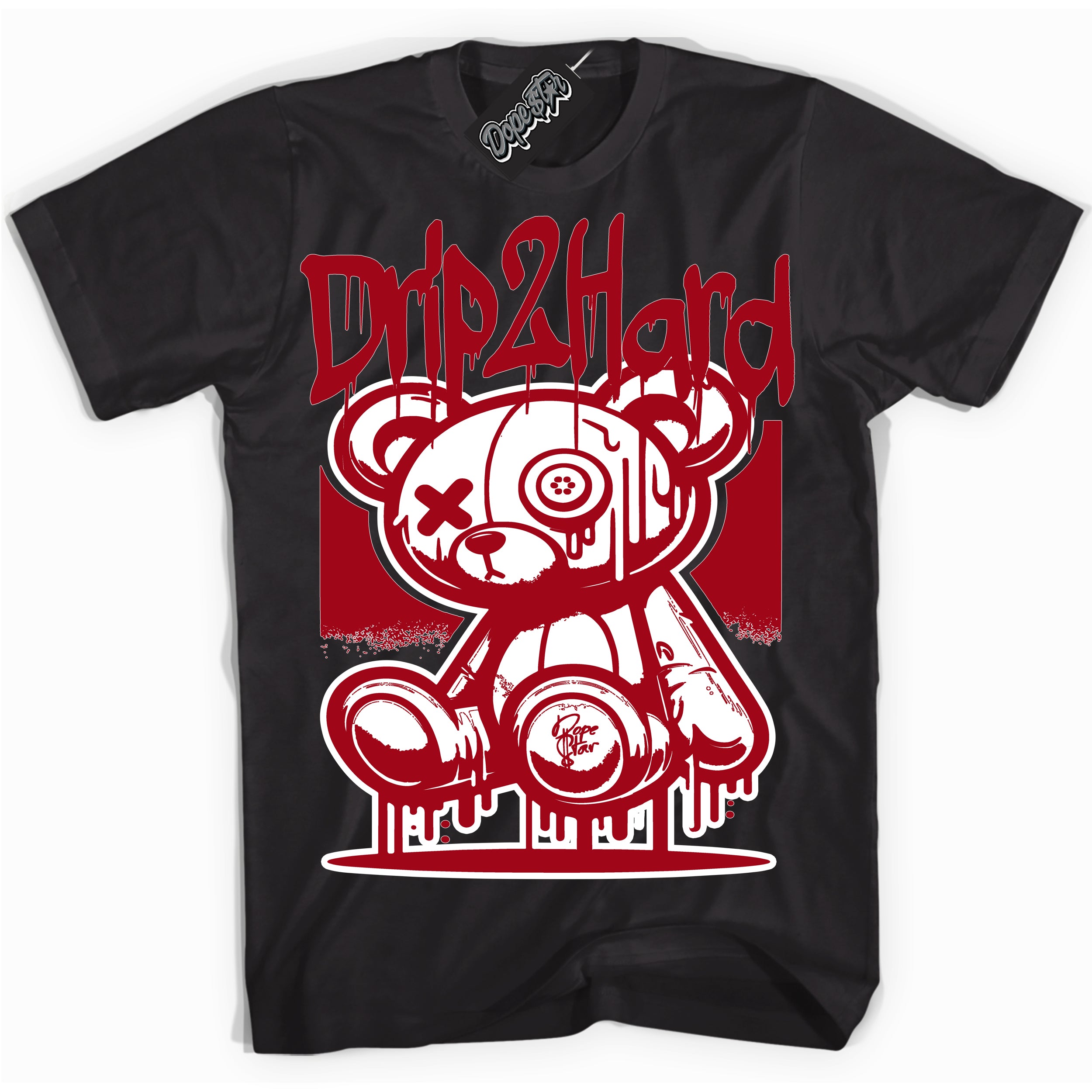 Cool Black graphic tee with “ Drip 2 Hard ” design, that perfectly matches Next Nature White Gym Red