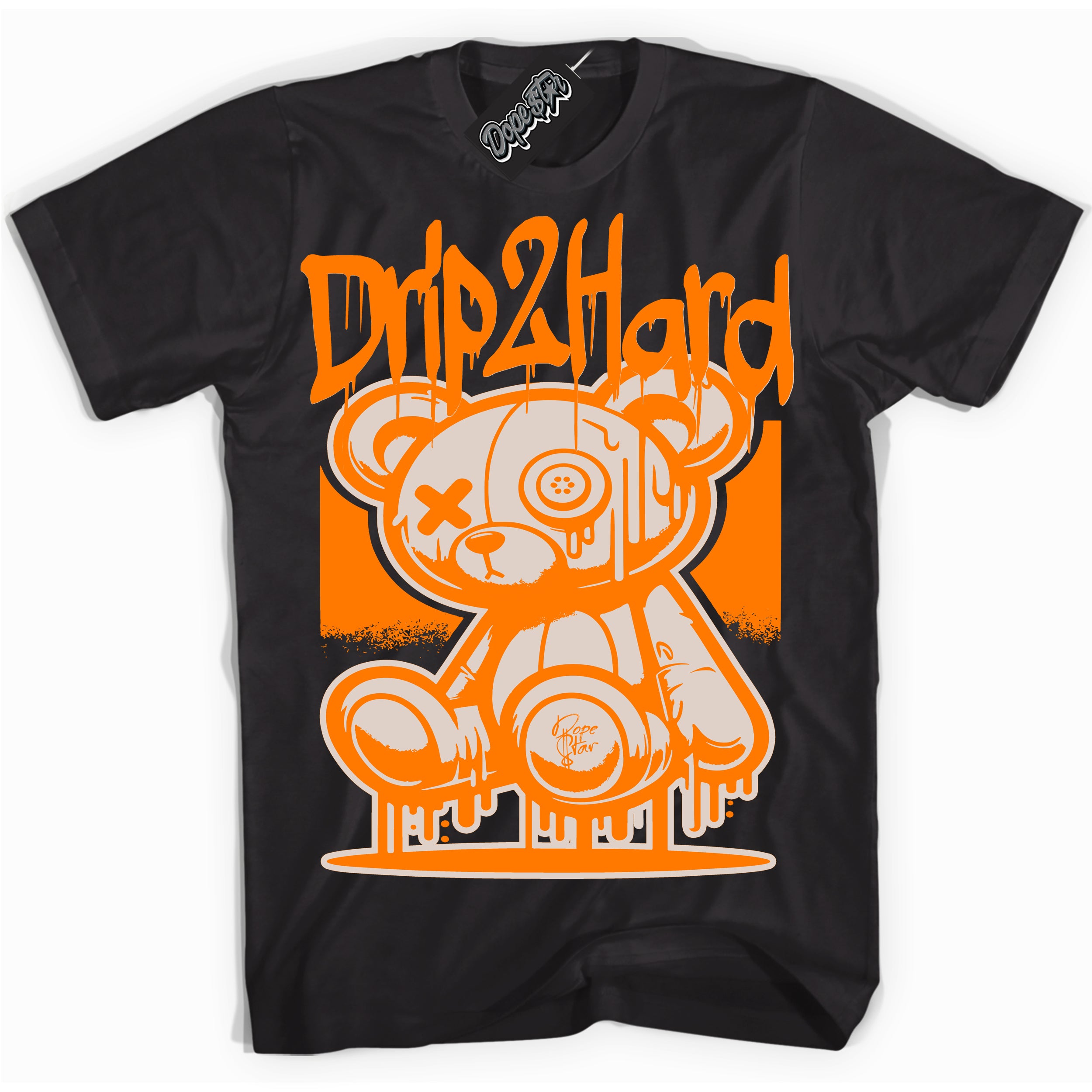 Cool Black graphic tee with “ Drip 2 Hard ” design, that perfectly matches Peach Cream