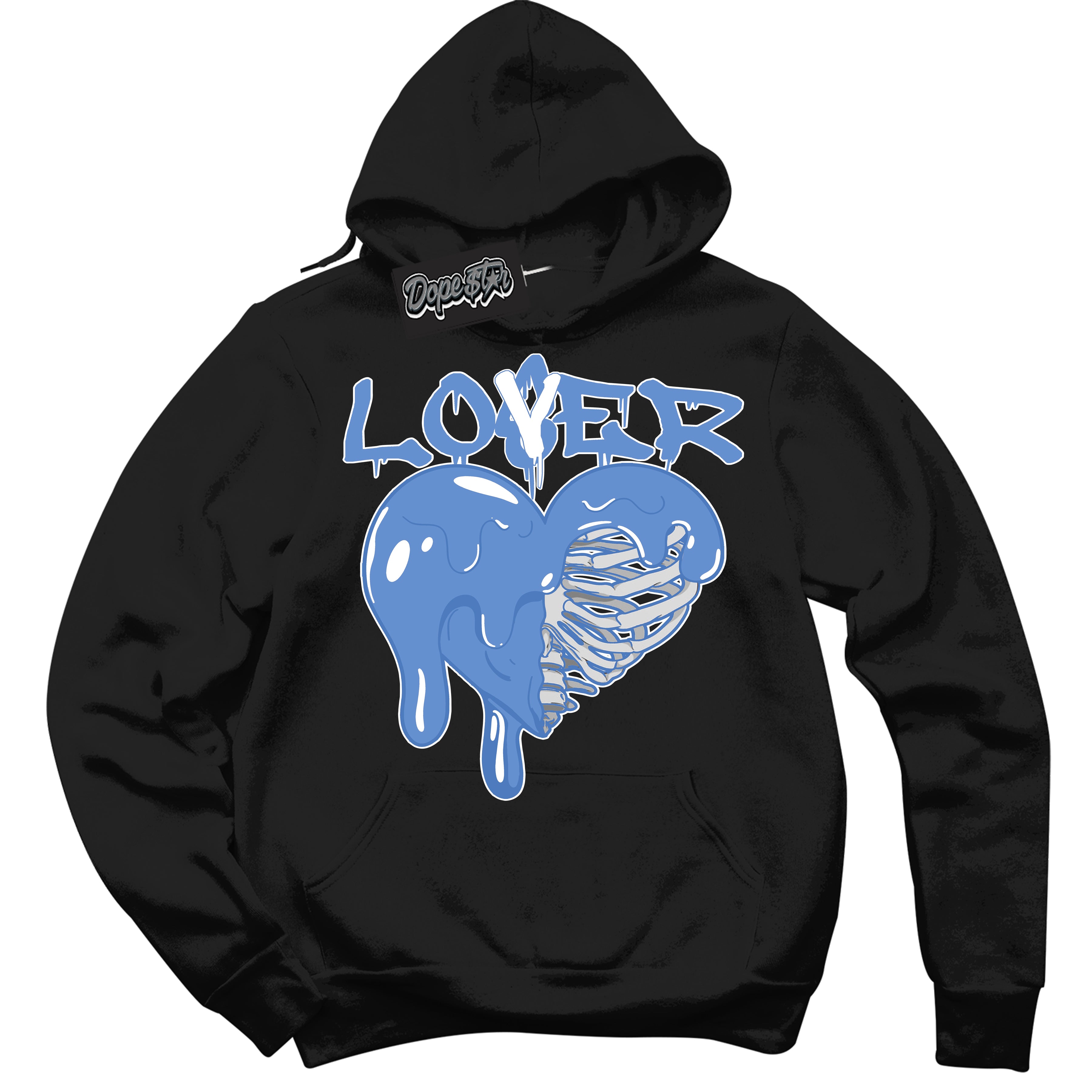 Cool Black Hoodie with “ Lover Loser ”  design that Perfectly Matches Polar Blue Dunk.
