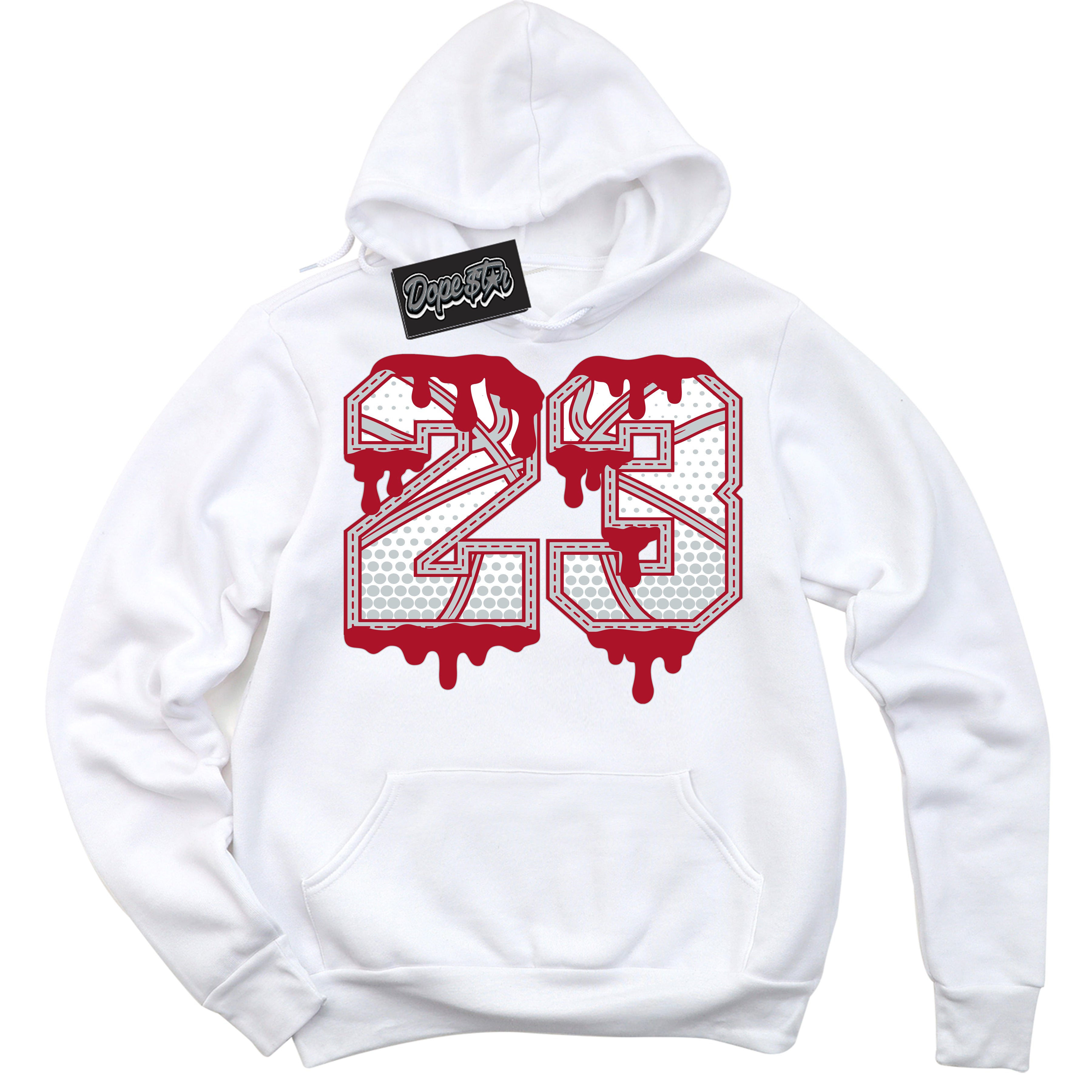Cool White Hoodie with “ 23 Ball ”  design that Perfectly Matches Reverse Ultraman Sneakers.