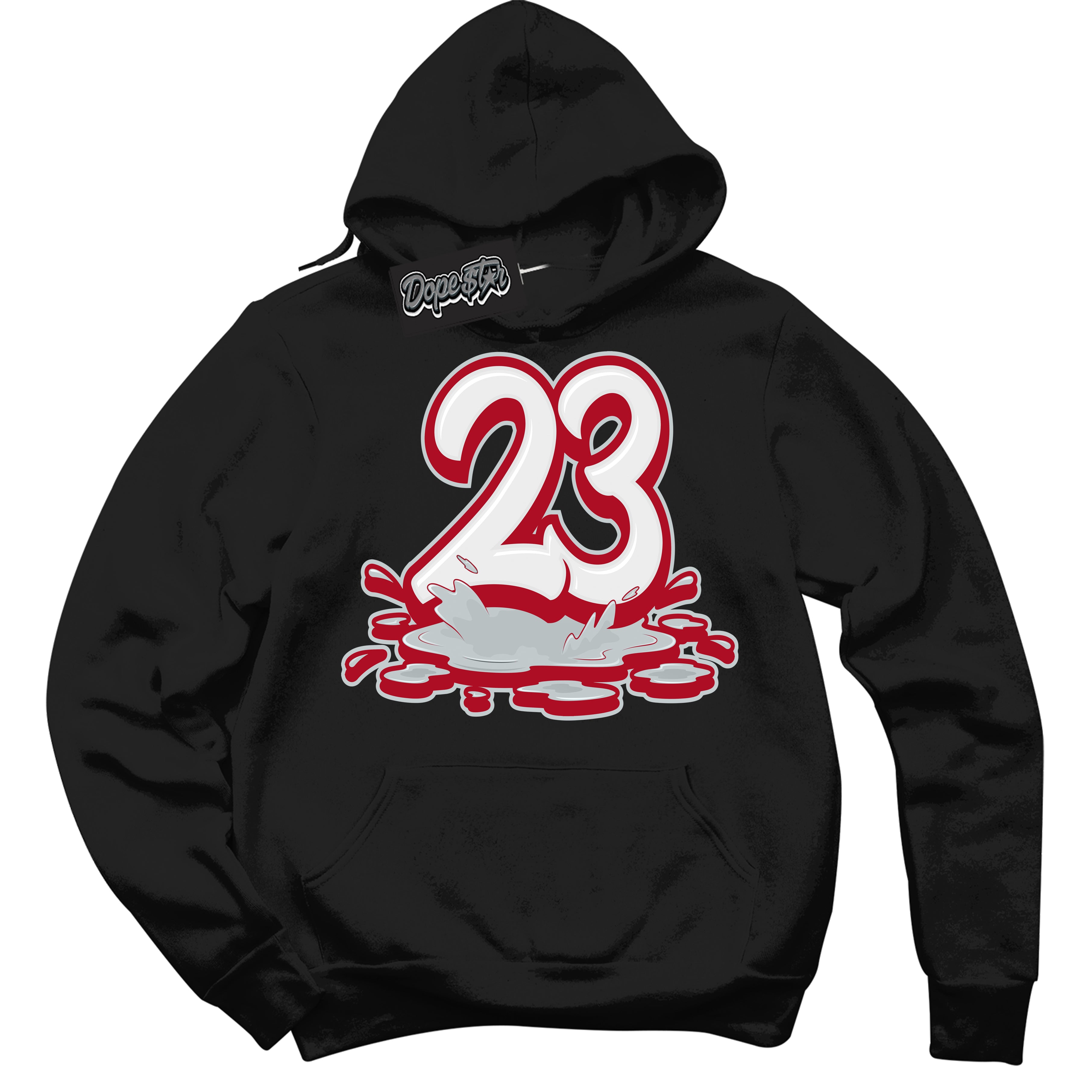 Cool Black Hoodie with “ 23 Melting ”  design that Perfectly Matches  Reverse Ultraman Sneakers.