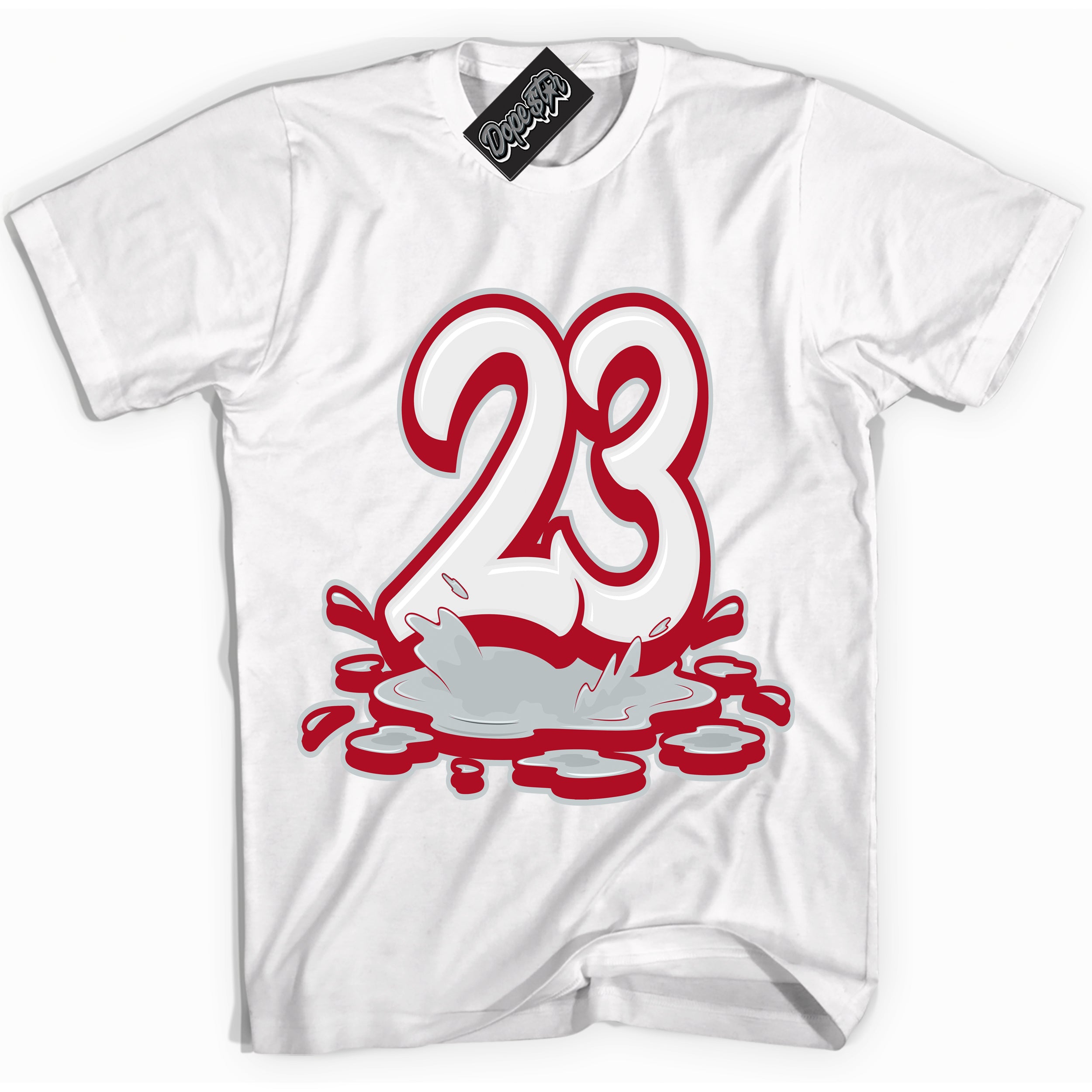 Cool White Shirt with “ 23 Melting ” design that perfectly matches Reverse Ultraman Sneakers.