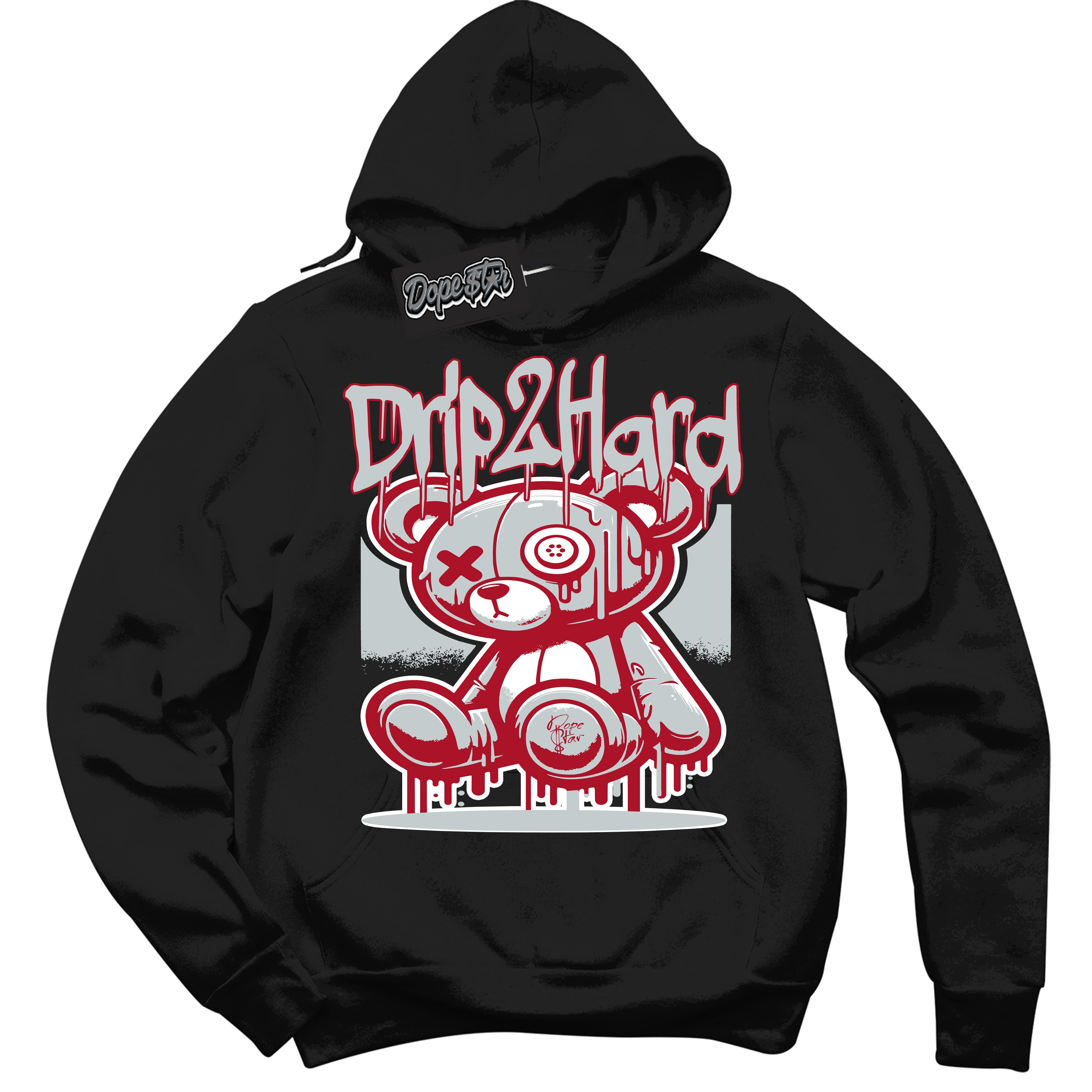 Cool Black Hoodie with “ Drip 2 Hard ”  design that Perfectly Matches  Reverse Ultraman Sneakers.