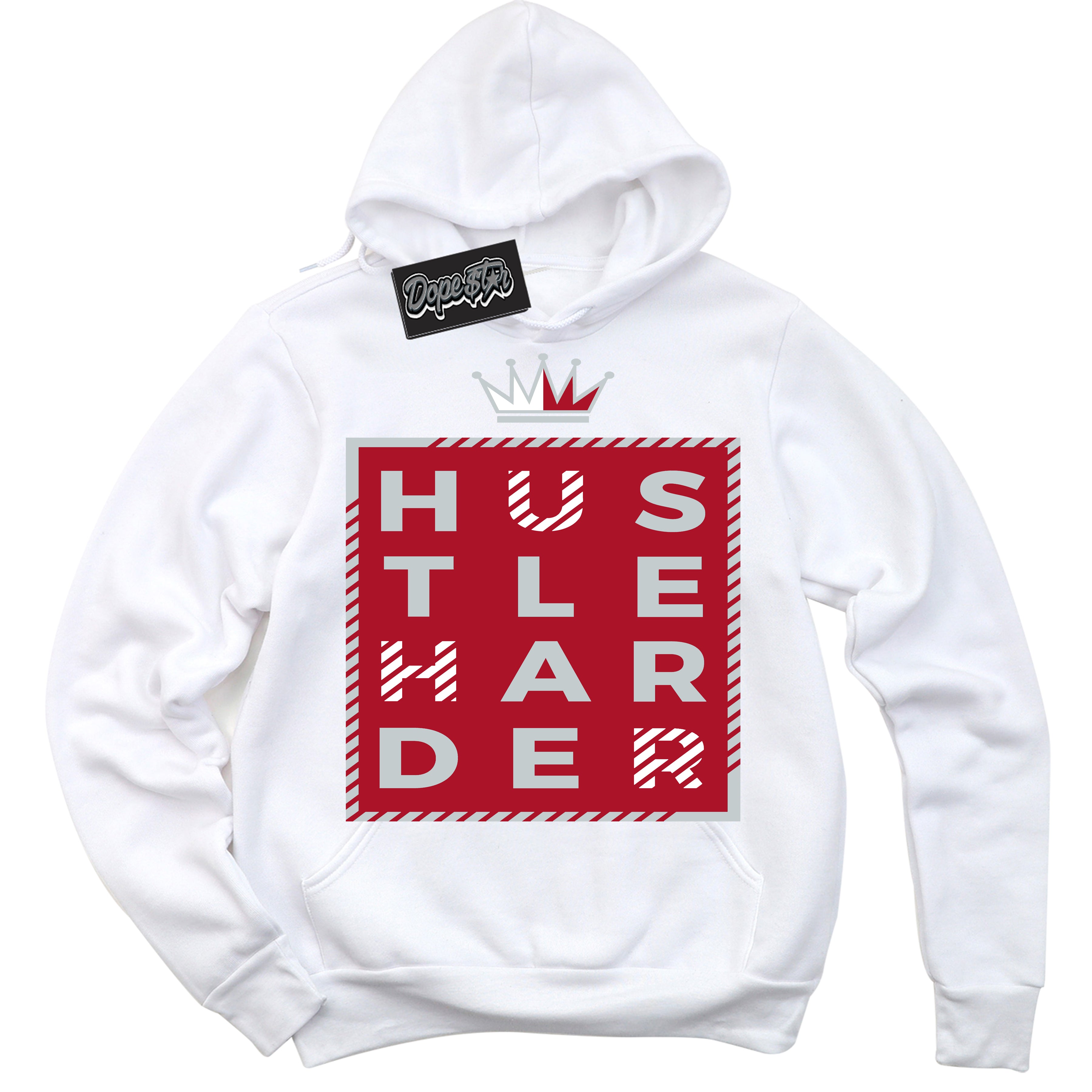 Cool Black Hoodie with “ Hustle Harder ”  design that Perfectly Matches  Reverse Ultraman Sneakers.