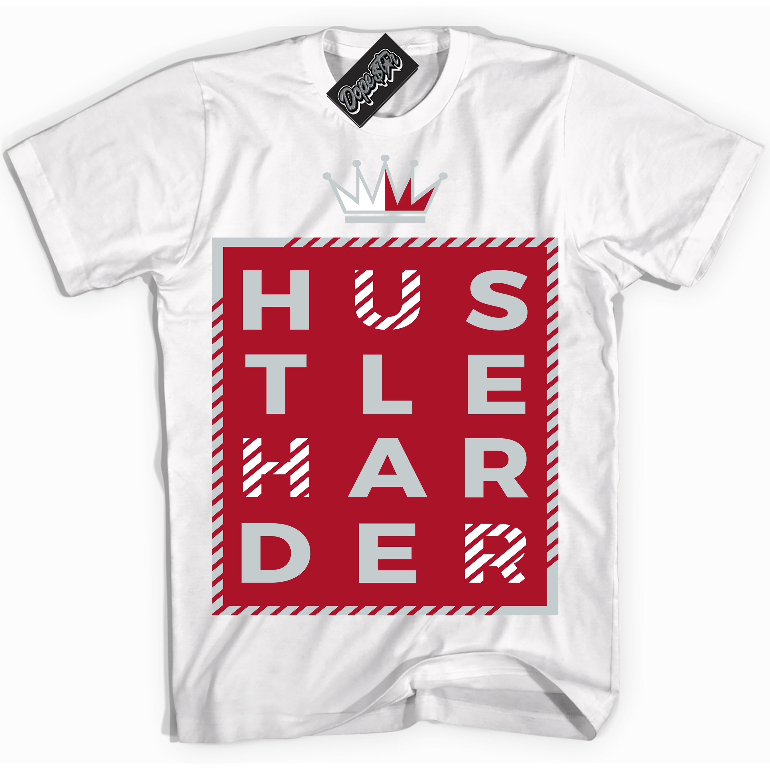 Cool White Shirt with “ Hustle Harder ” design that perfectly matches Reverse Ultraman Sneakers.