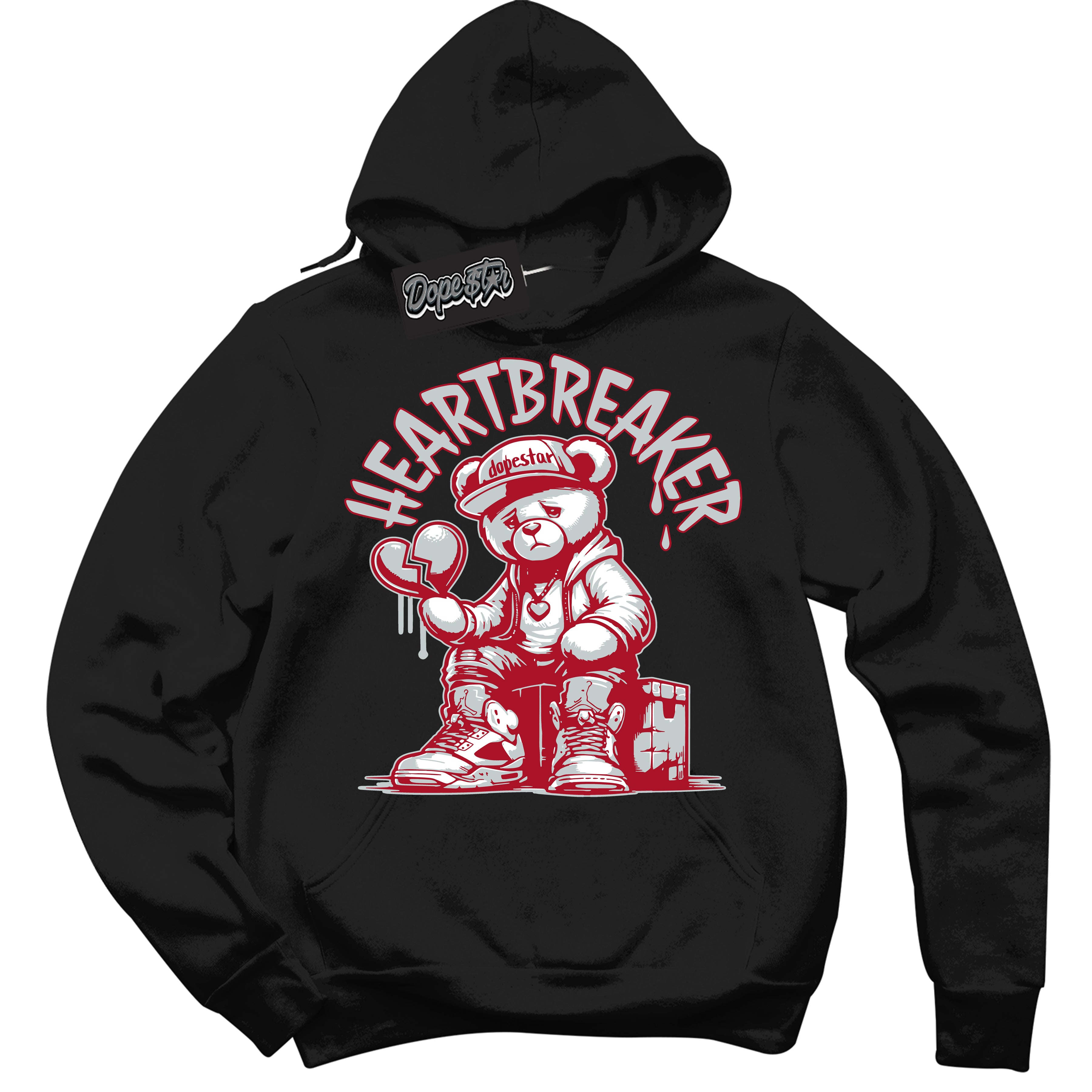 Cool Black Hoodie with “ Heartbreaker Bear ”  design that Perfectly Matches  Reverse Ultraman Sneakers.