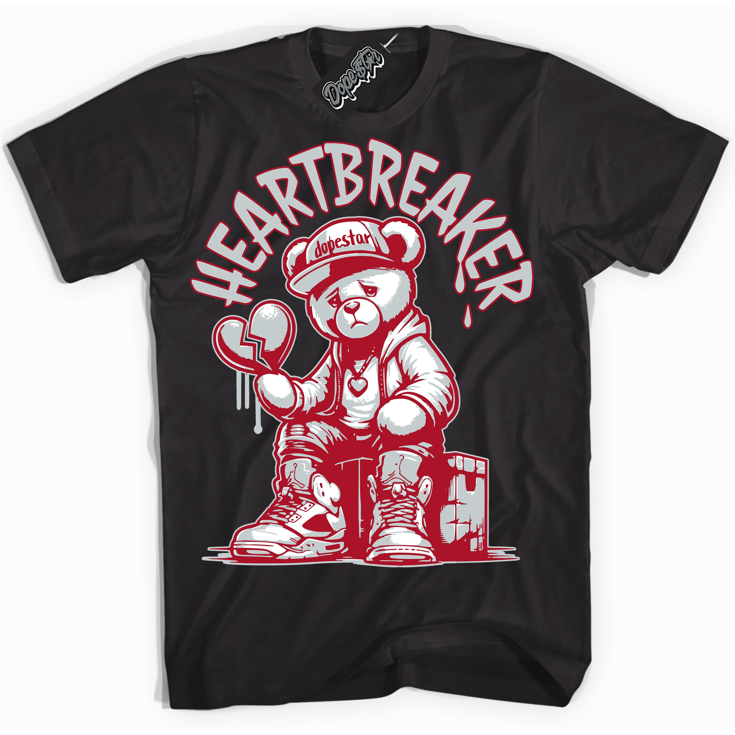 Cool Black Shirt with “ Heartbreaker Bear” design that perfectly matches Reverse Ultraman Sneakers.