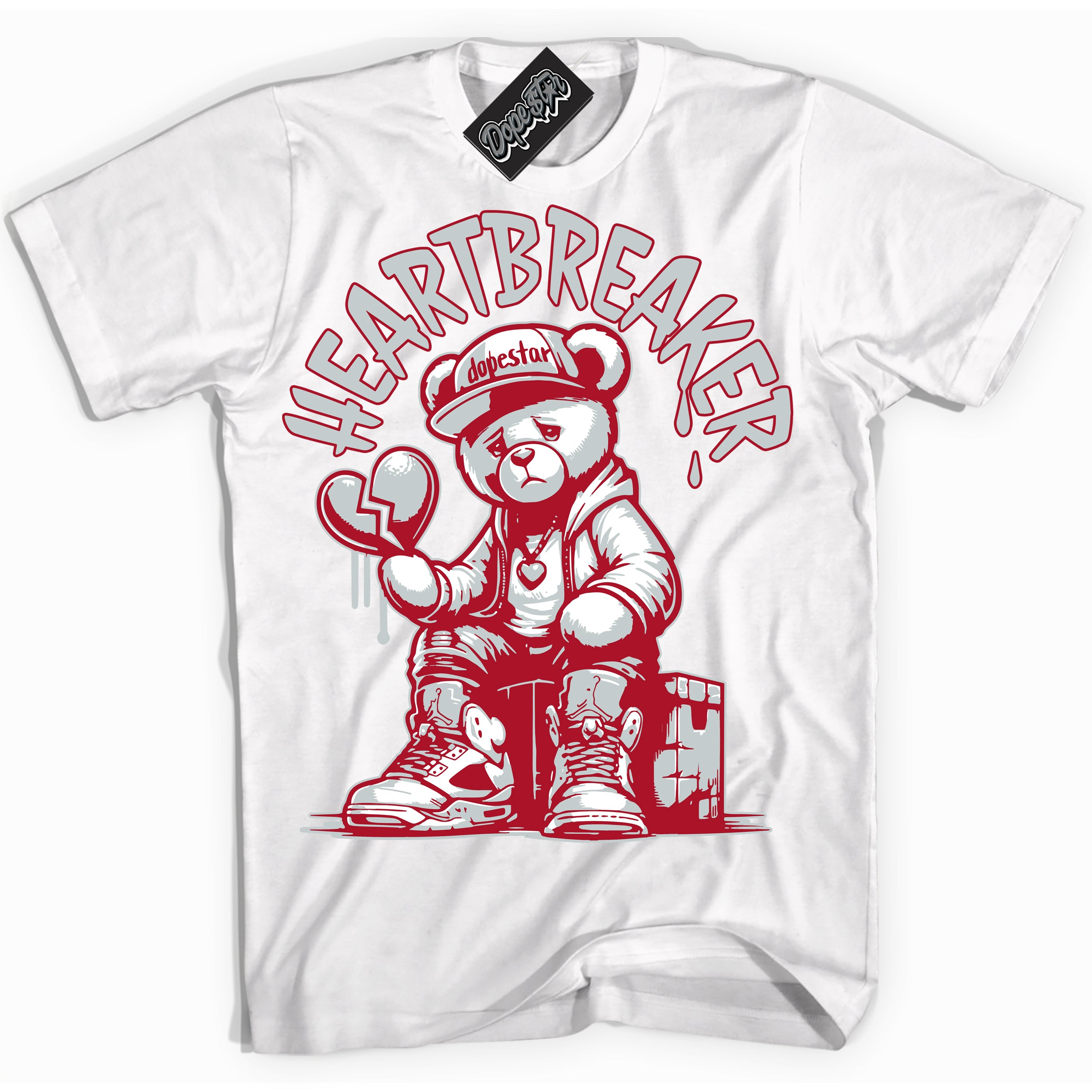 Cool White Shirt with “ Heartbreaker Bear” design that perfectly matches Reverse Ultraman Sneakers.