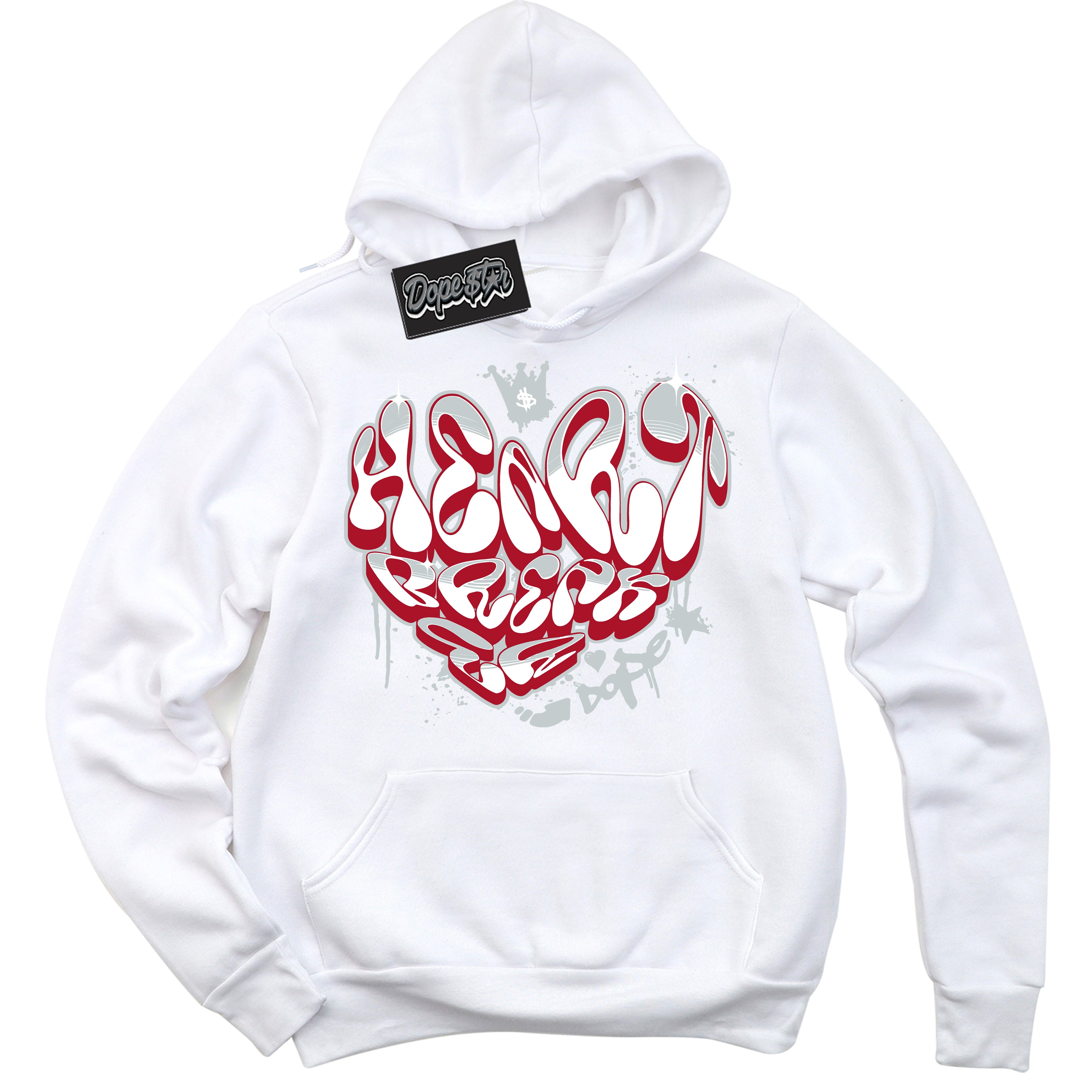 Cool White Hoodie with “ Heartbreaker Graffiti ”  design that Perfectly Matches  Reverse Ultraman Sneakers.