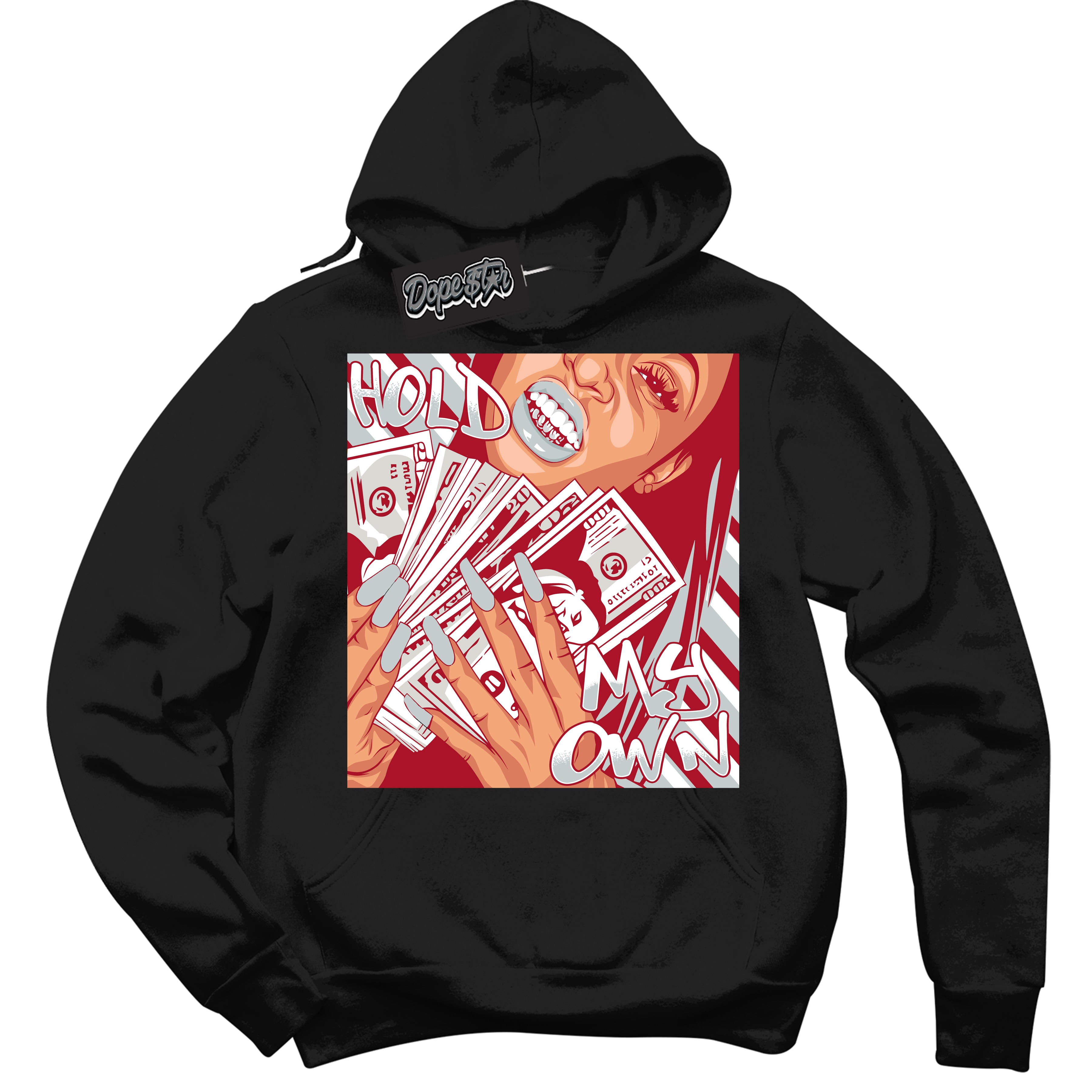 Cool Black Hoodie with “ Hold My Own ”  design that Perfectly Matches  Reverse Ultraman Sneakers.