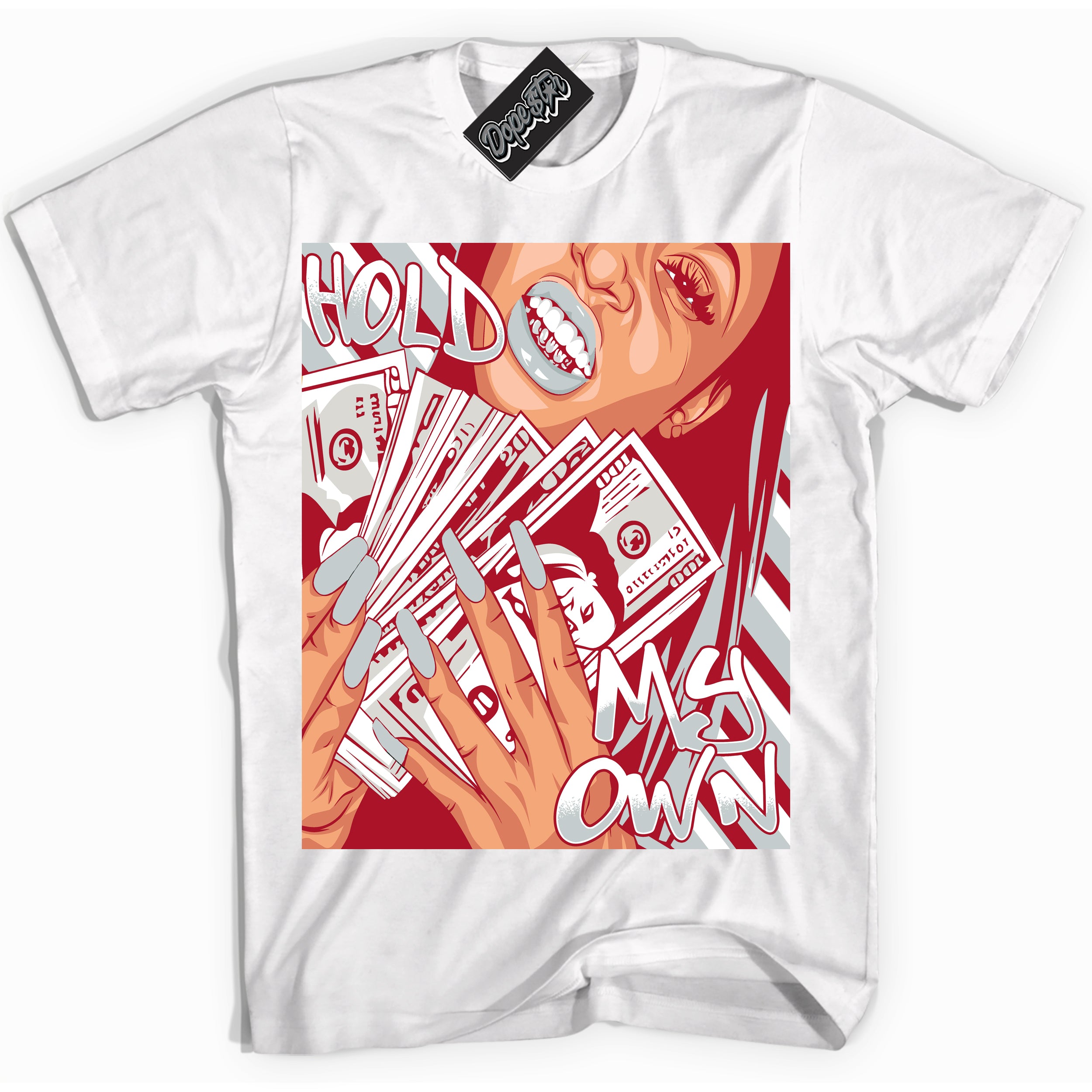 Cool White Shirt with “ Hold My Own” design that perfectly matches Reverse Ultraman Sneakers.