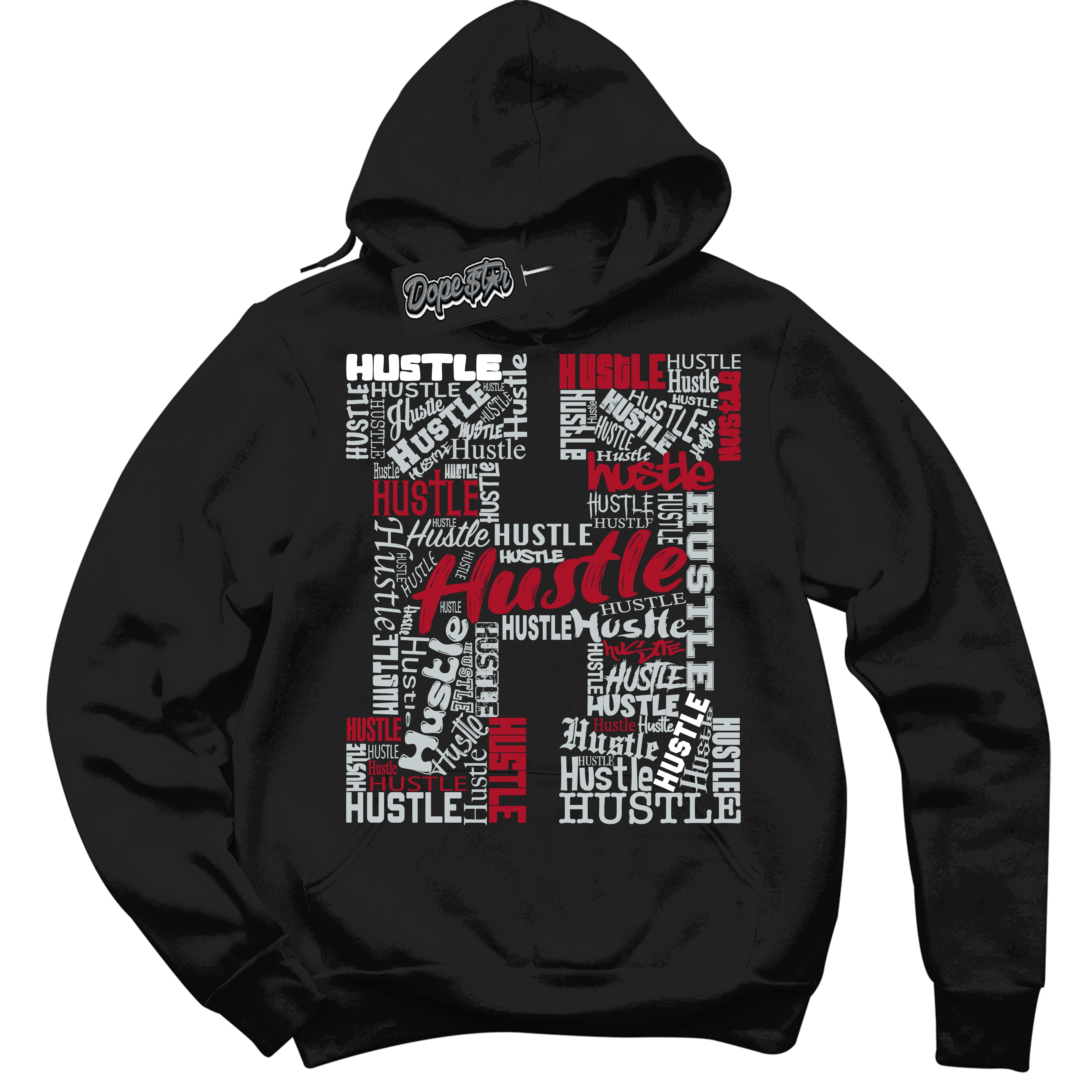 Cool Black Hoodie with “ Hustle H ”  design that Perfectly Matches  Reverse Ultraman Sneakers.
