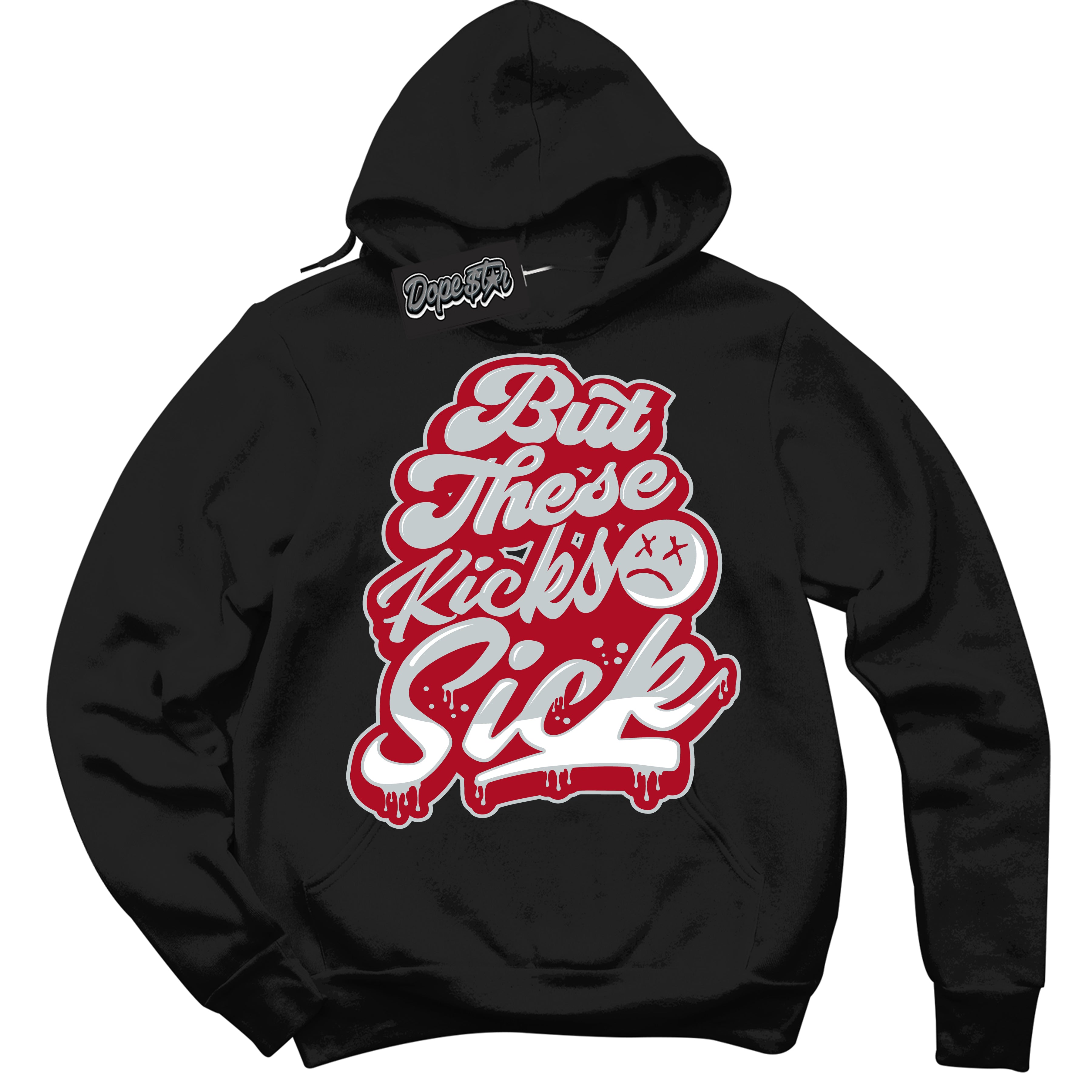 Cool Black Hoodie with “ Kick Sick ”  design that Perfectly Matches  Reverse Ultraman Sneakers.