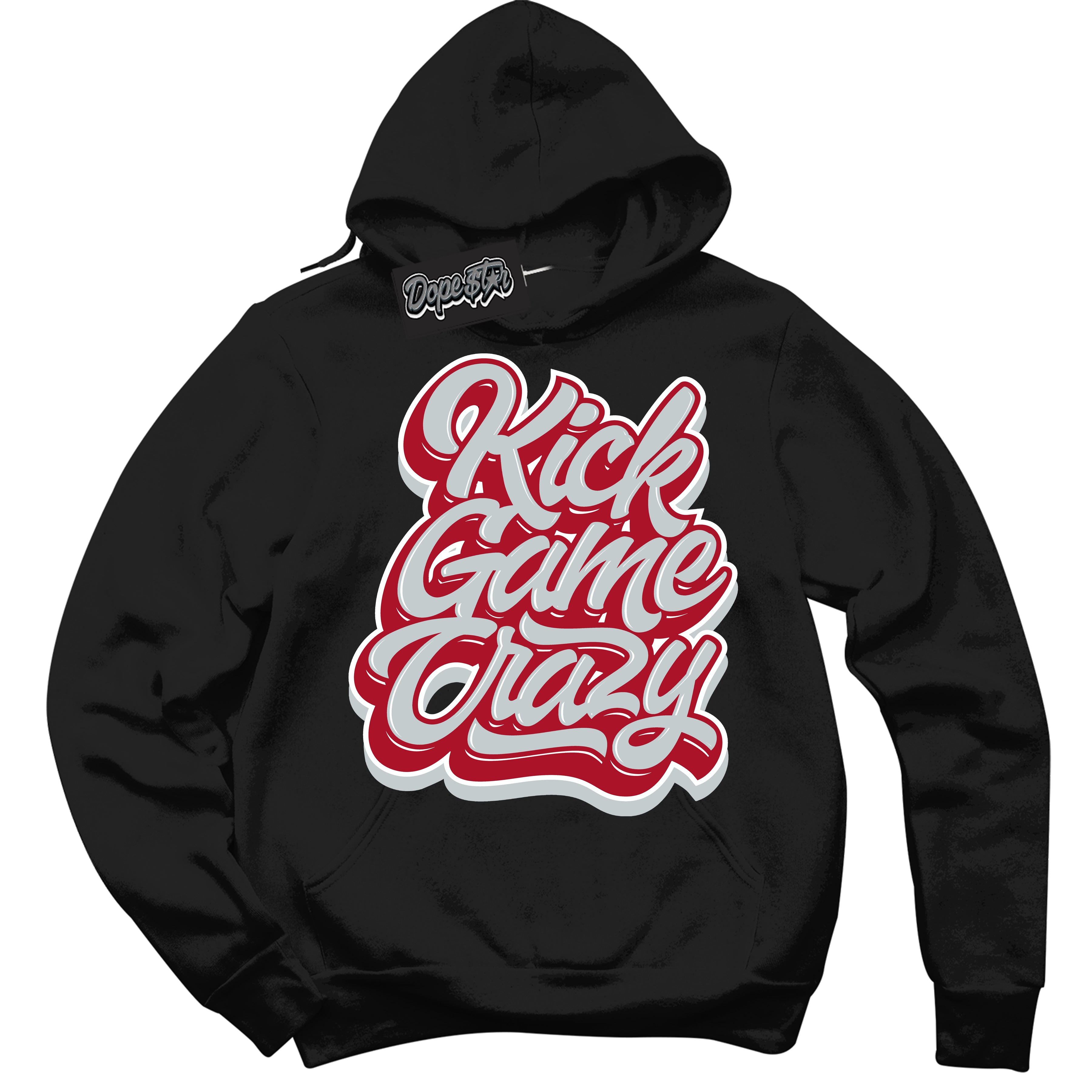 Cool Black Hoodie with “ Kick Game Crazy ”  design that Perfectly Matches  Reverse Ultraman Sneakers.
