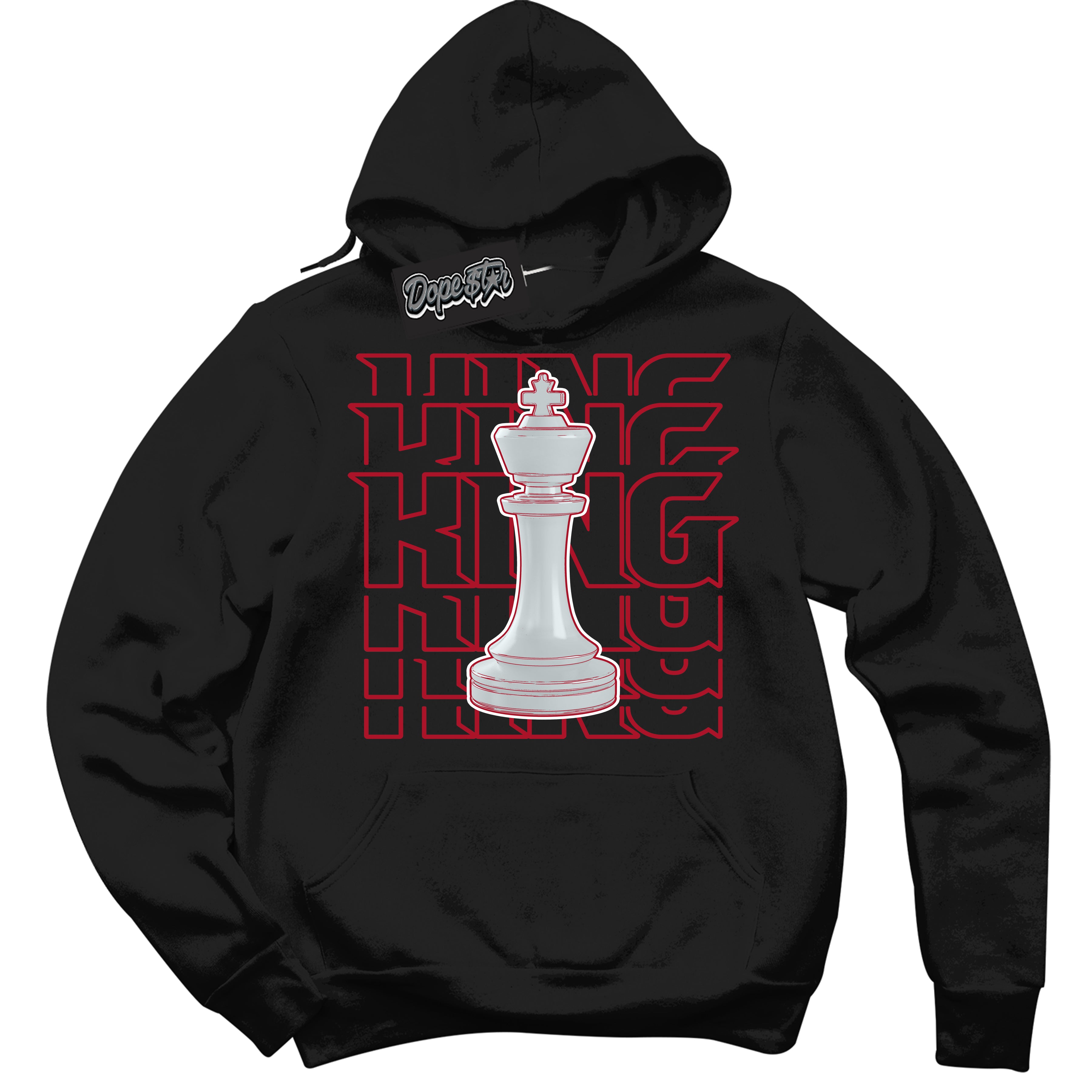 Cool Black Hoodie with “ King Chess ”  design that Perfectly Matches  Reverse Ultraman Sneakers.