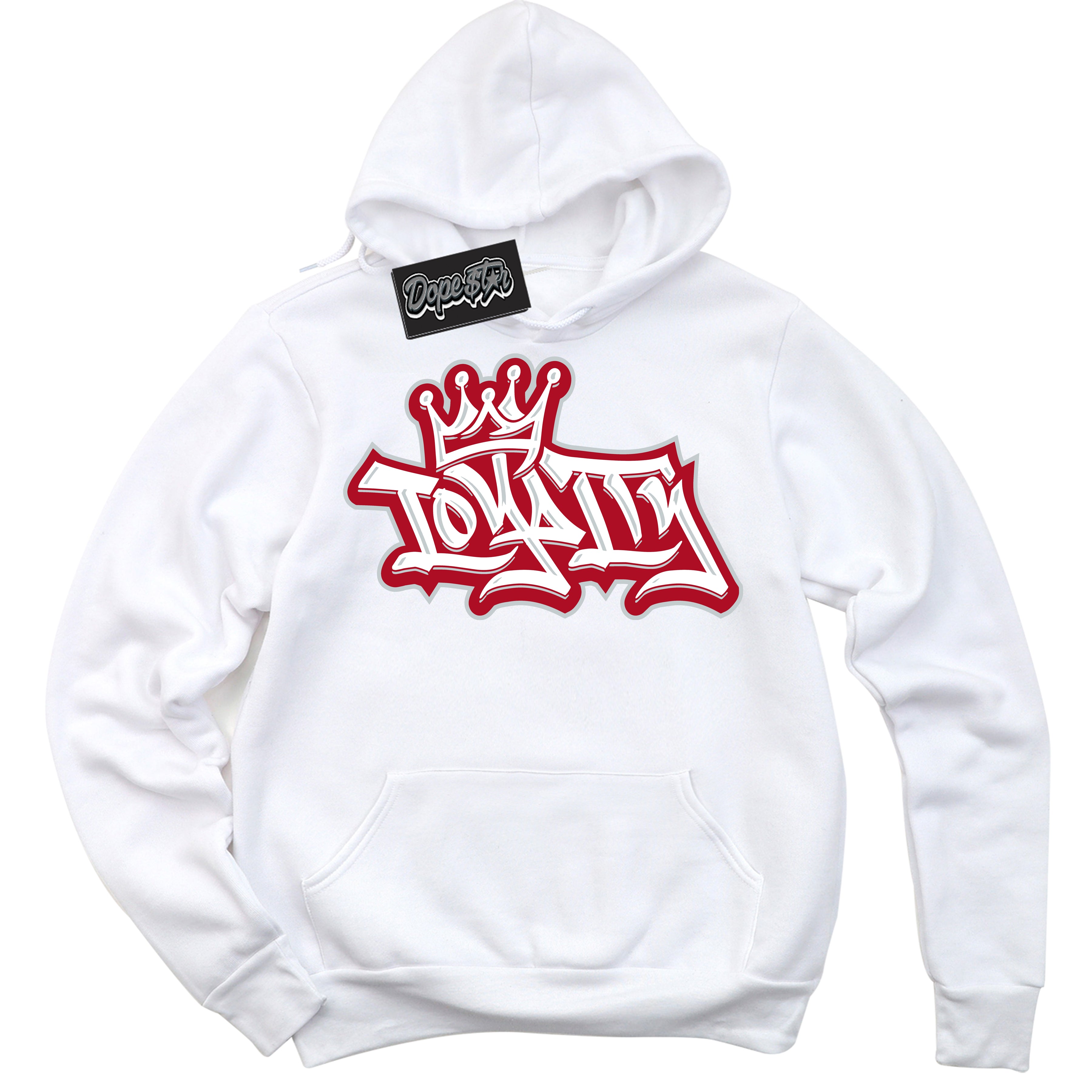 Cool White Hoodie with “ Loyalty Crown ”  design that Perfectly Matches  Reverse Ultraman Sneakers.