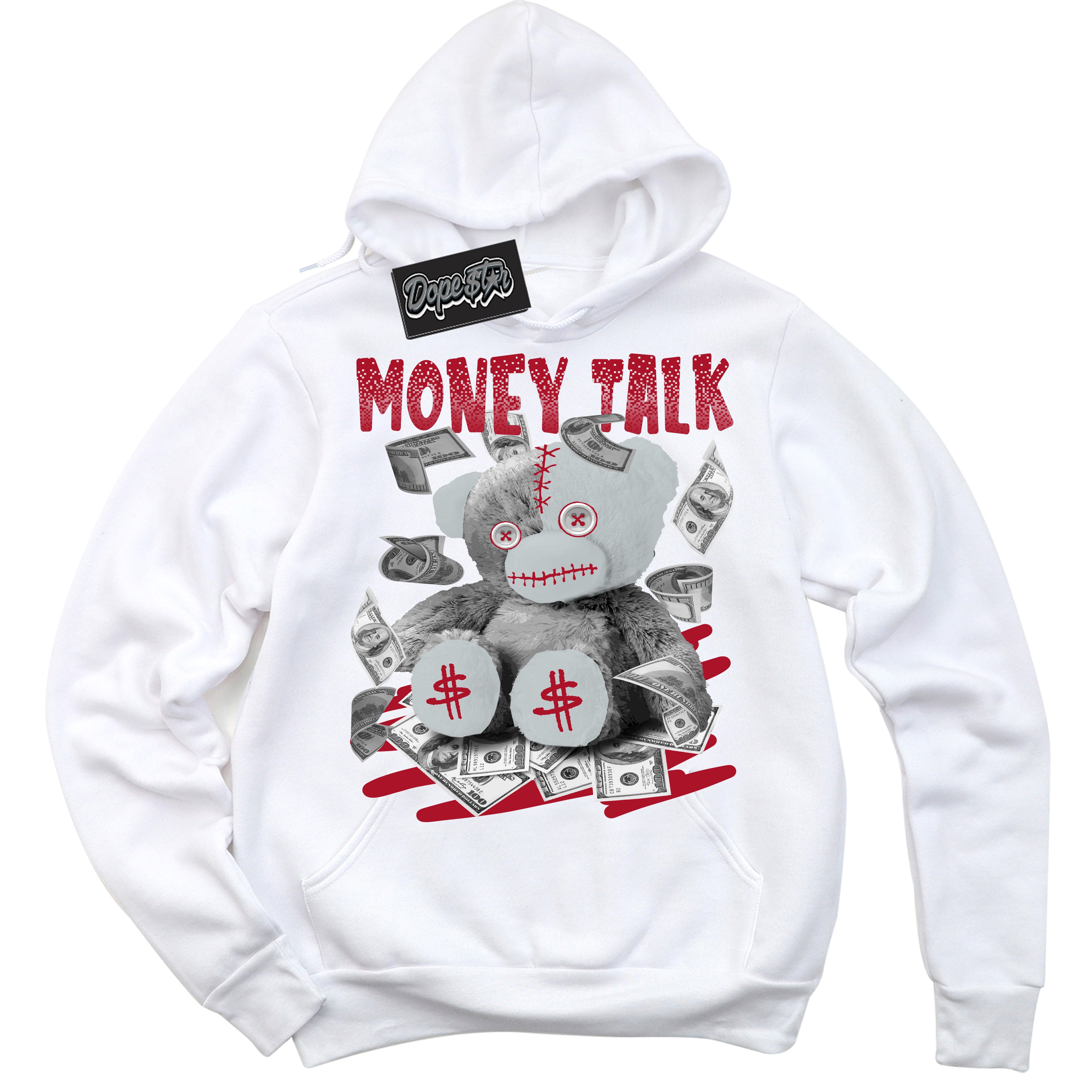 Cool Black Hoodie with “ Money Talk Bear ”  design that Perfectly Matches  Reverse Ultraman Sneakers.