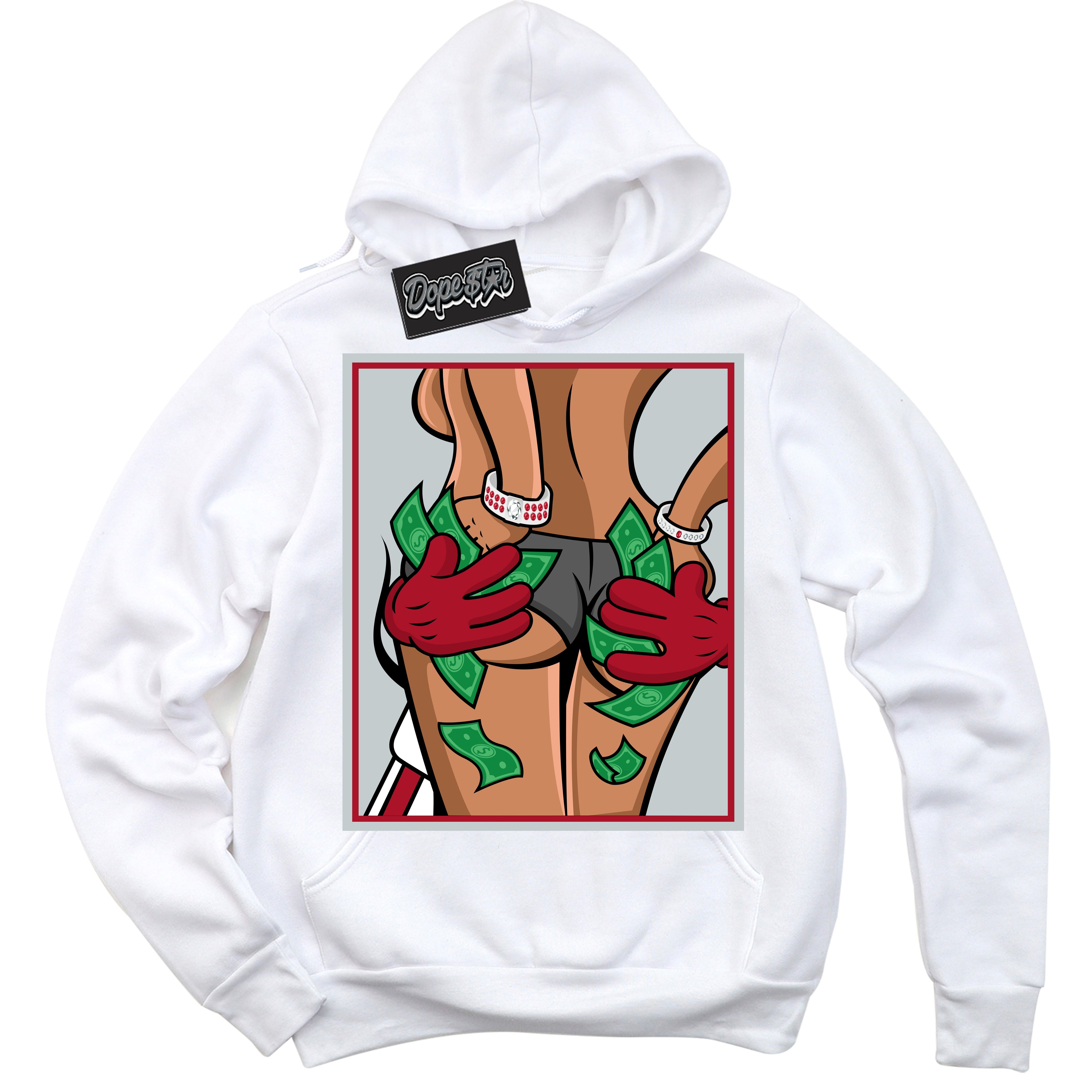 Cool White Hoodie with “ Money Hands ”  design that Perfectly Matches  Reverse Ultraman Sneakers.