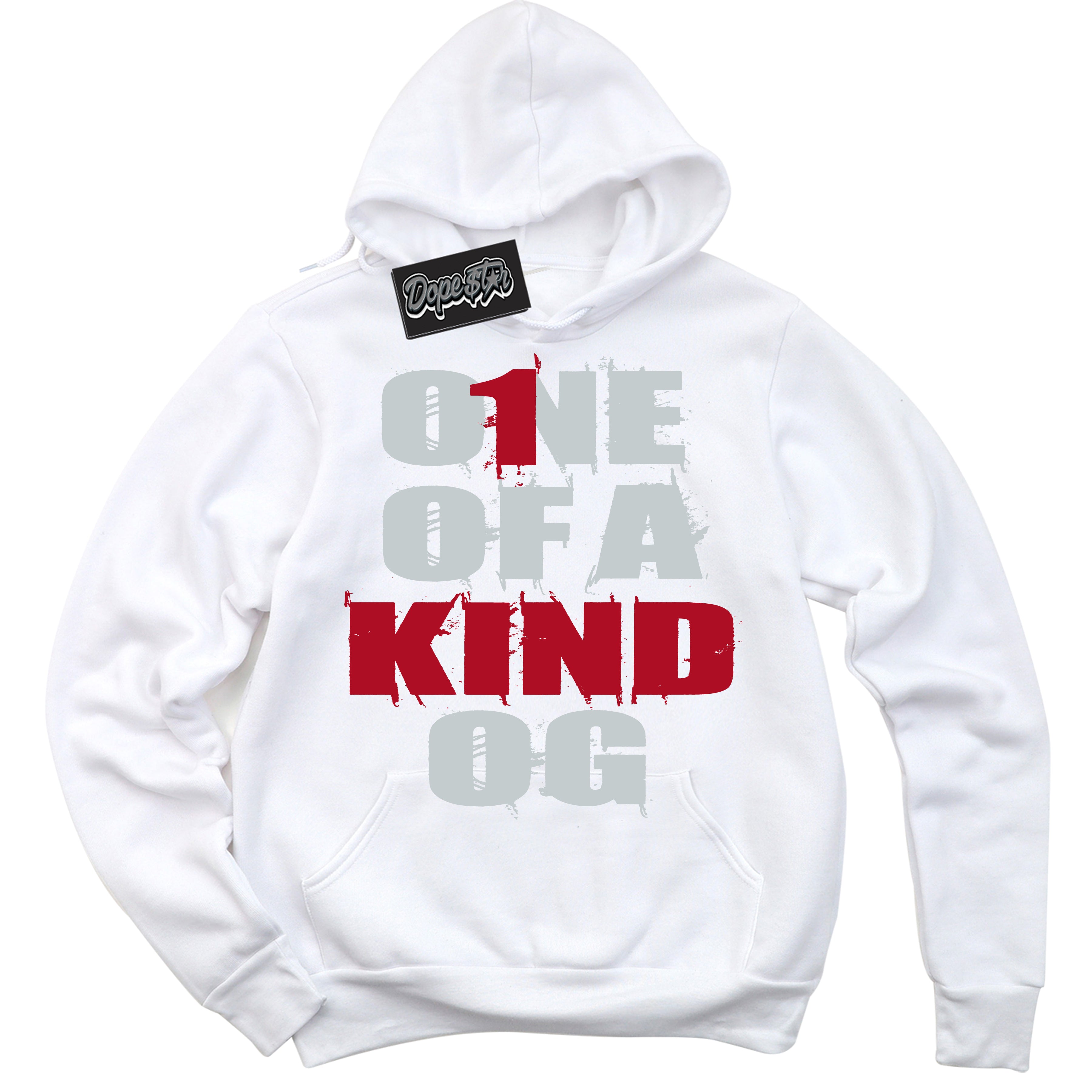 Cool White Hoodie with “ One Of A Kind ”  design that Perfectly Matches Reverse Ultraman Sneakers.
