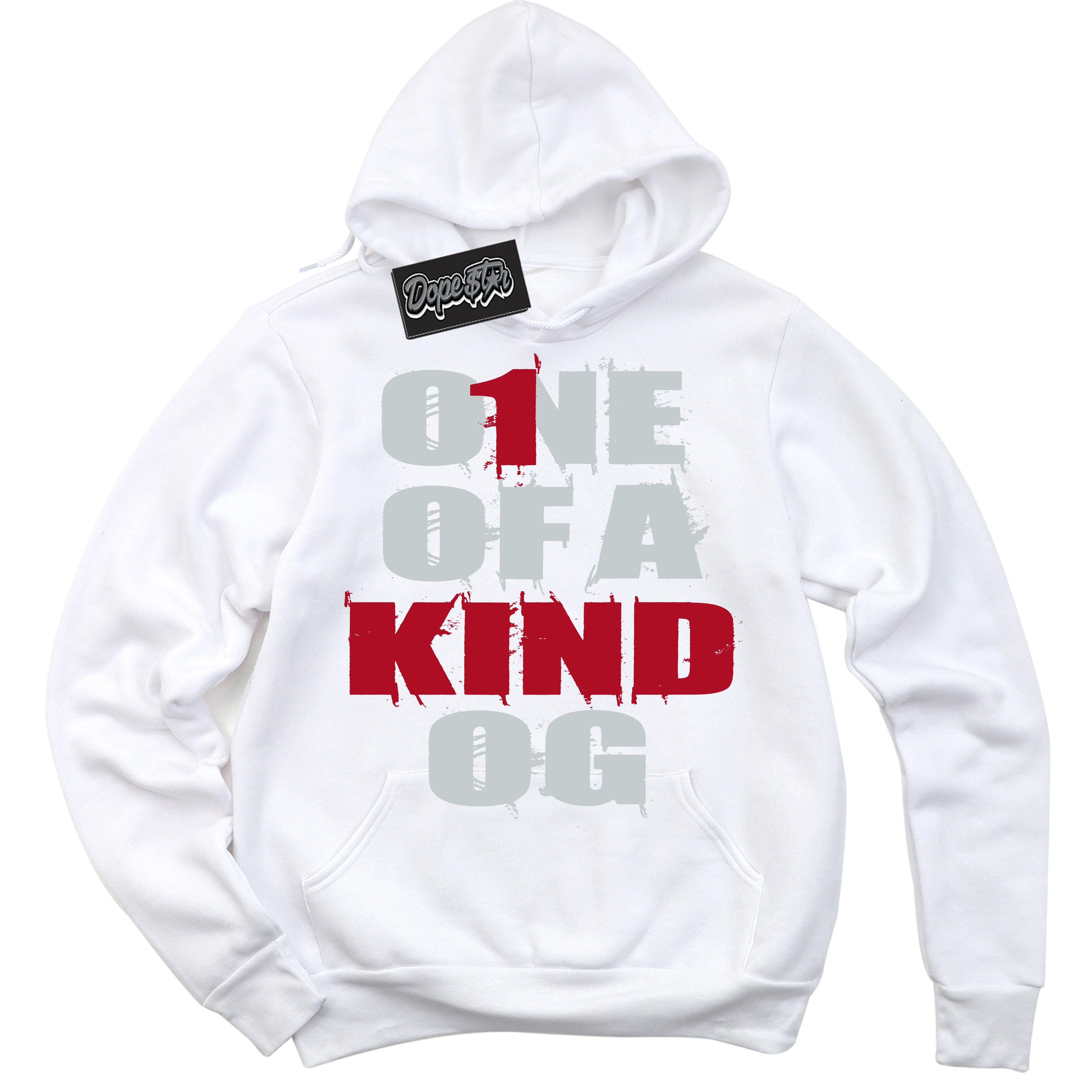 Cool White Hoodie with “ One Of A Kind ”  design that Perfectly Matches  Reverse Ultraman Sneakers.