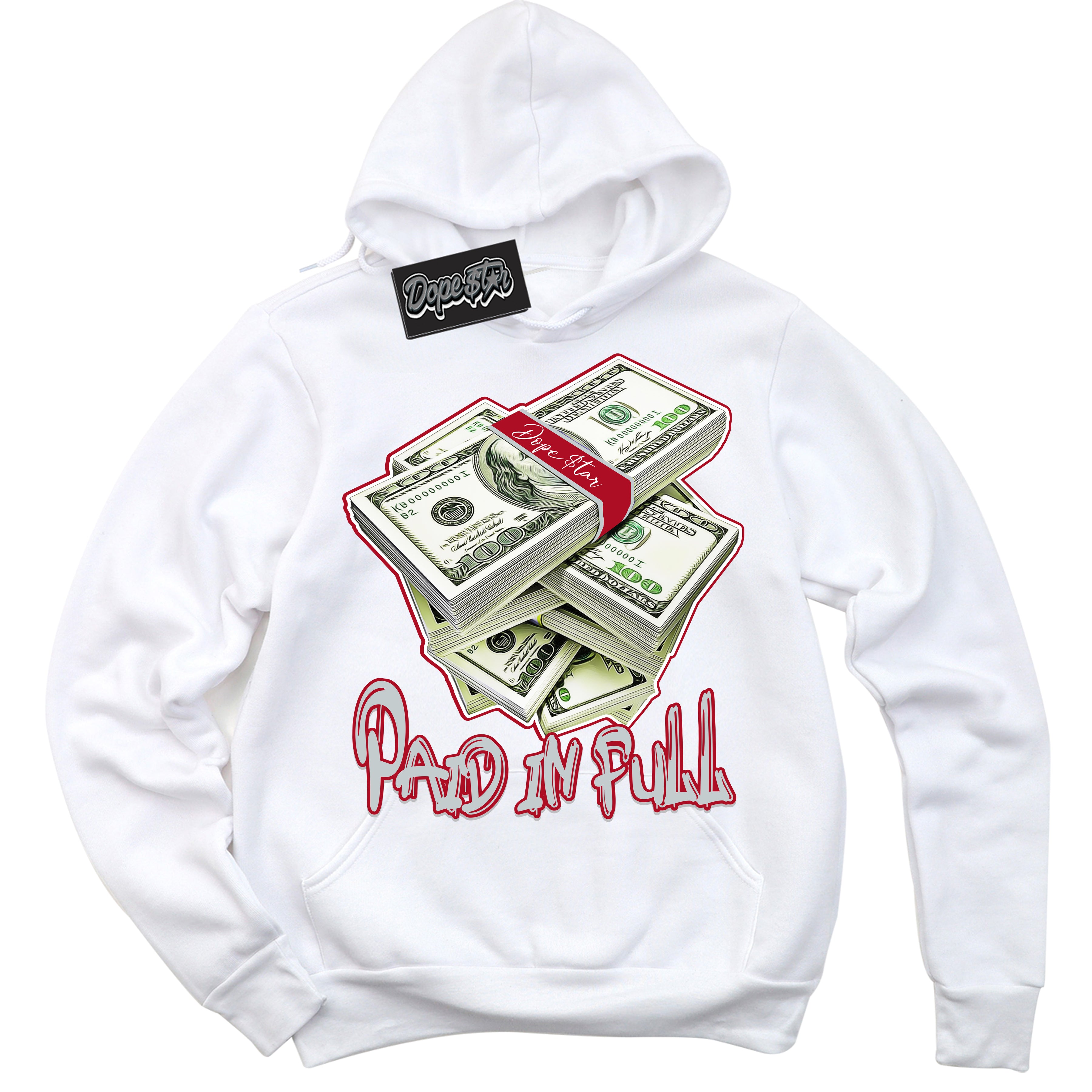 Cool White Hoodie with “ Paid In Full ”  design that Perfectly Matches Reverse Ultraman Sneakers.