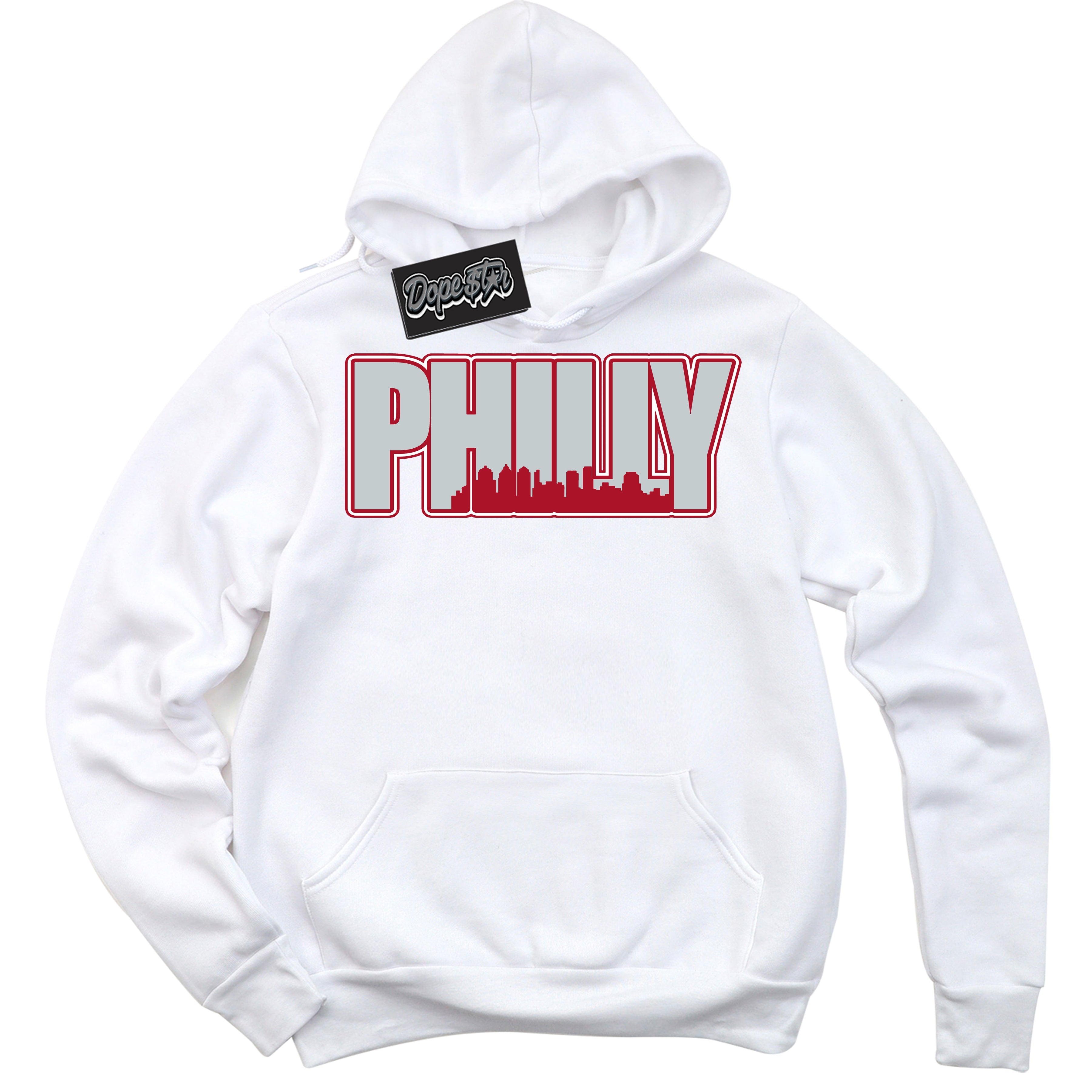 Cool White  Hoodie with “ Philly ”  design that Perfectly Matches  Reverse Ultraman Sneakers.