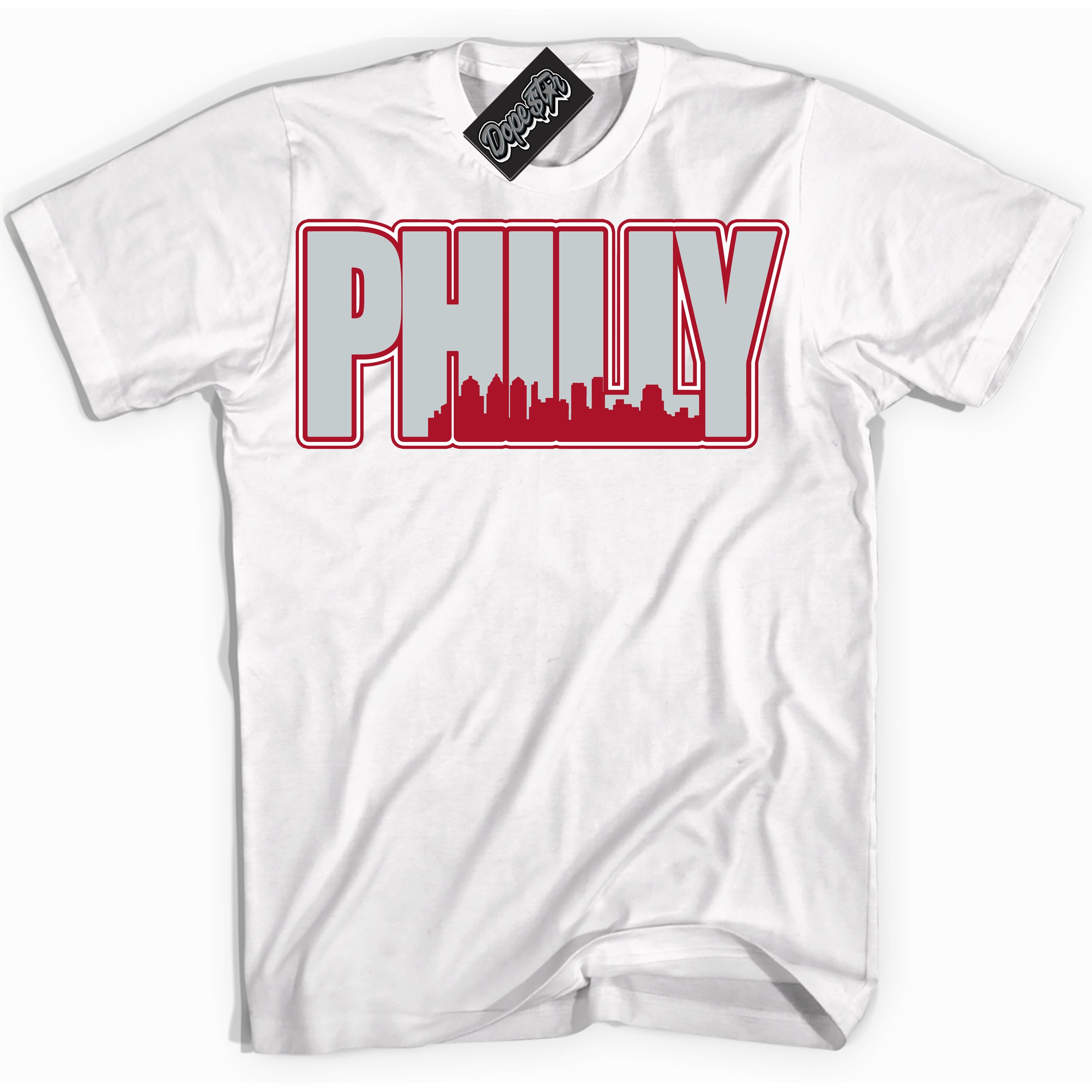 Cool White Shirt with “ Philly ” design that perfectly matches Reverse Ultraman Sneakers.