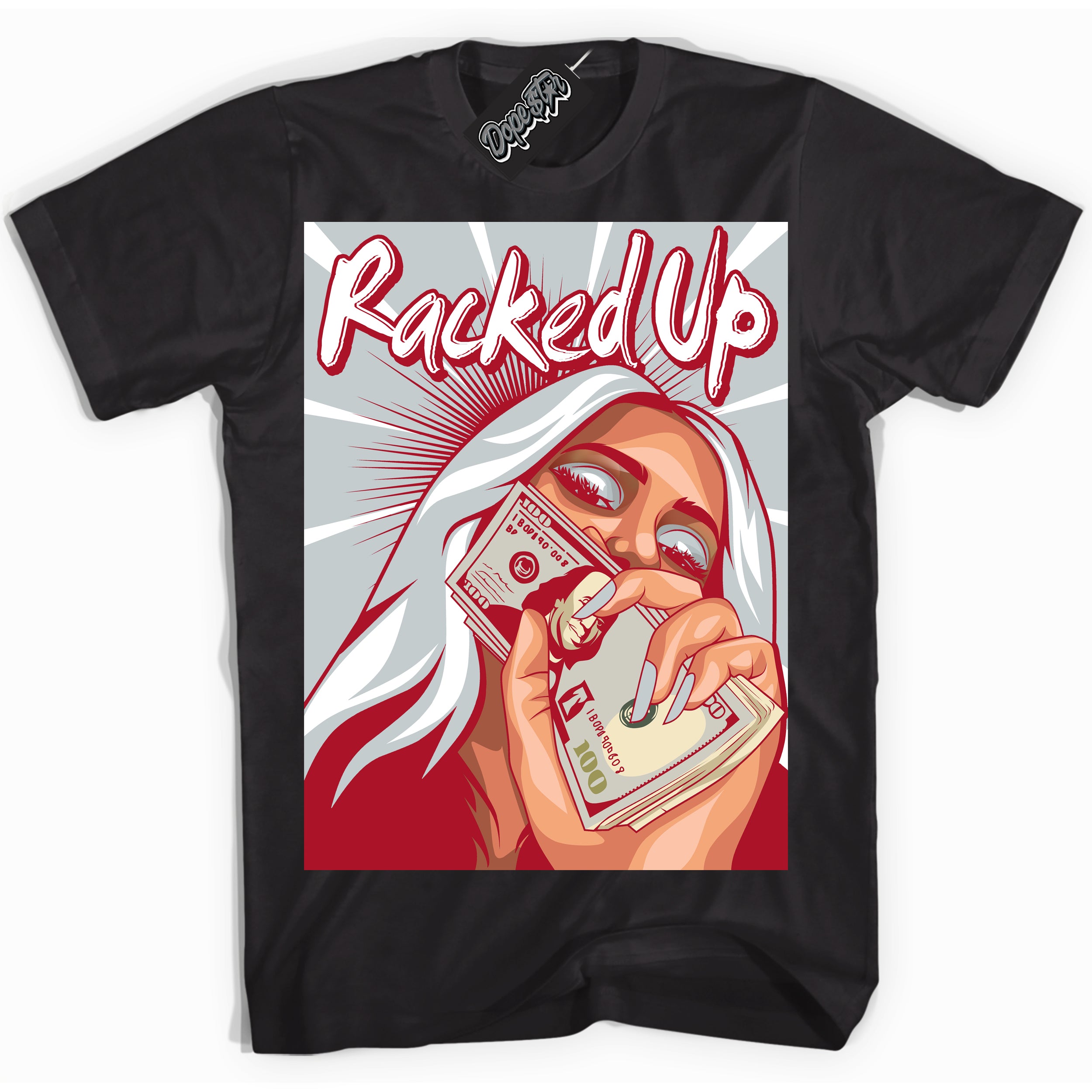 Cool Black Shirt with “ Racked Up ” design that perfectly matches Reverse Ultraman Sneakers.
